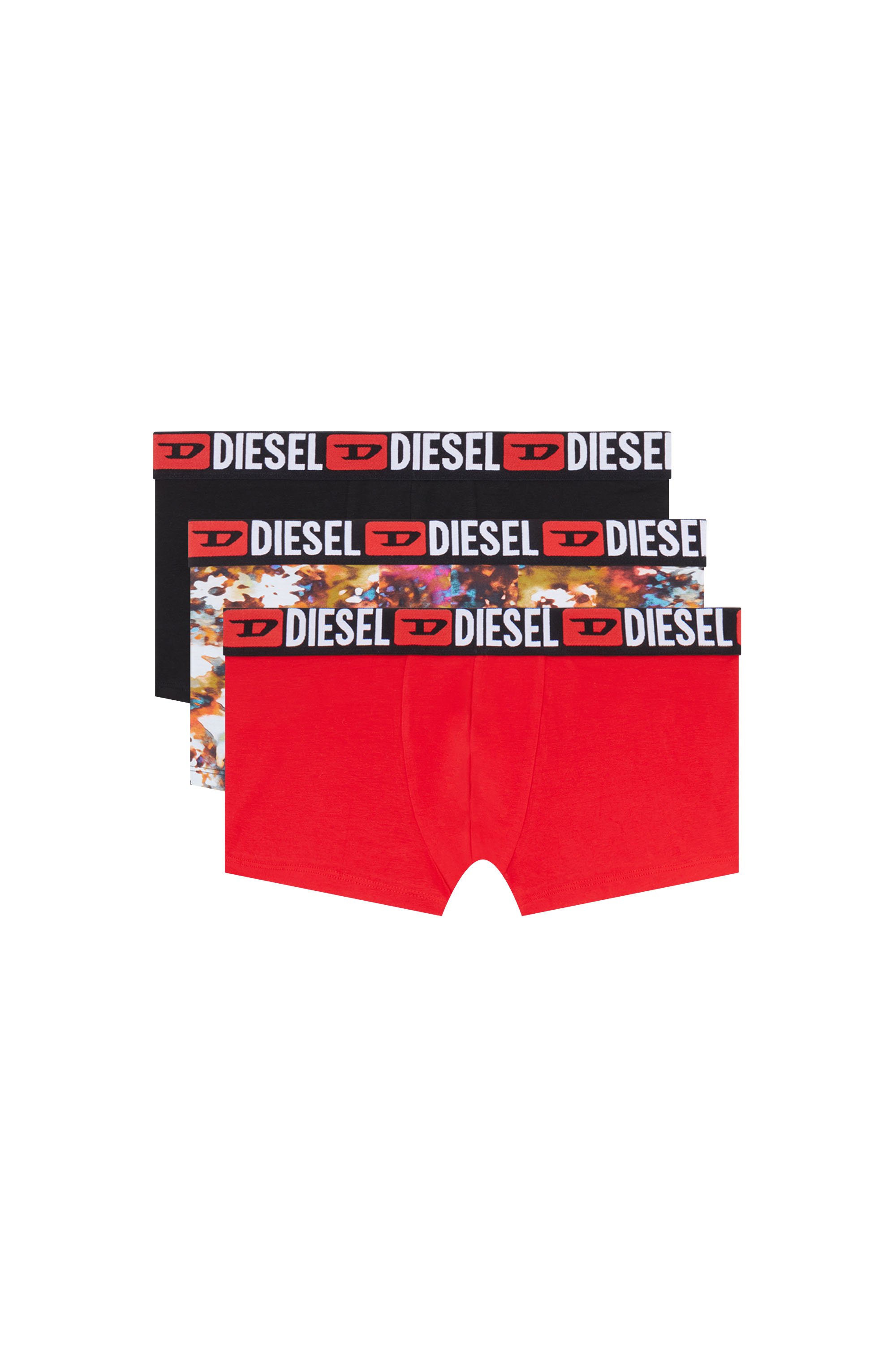 Diesel - UMBX-DAMIENTHREEPACK, Man's 3-pack boxer briefs plain and floral in Multicolor - 1