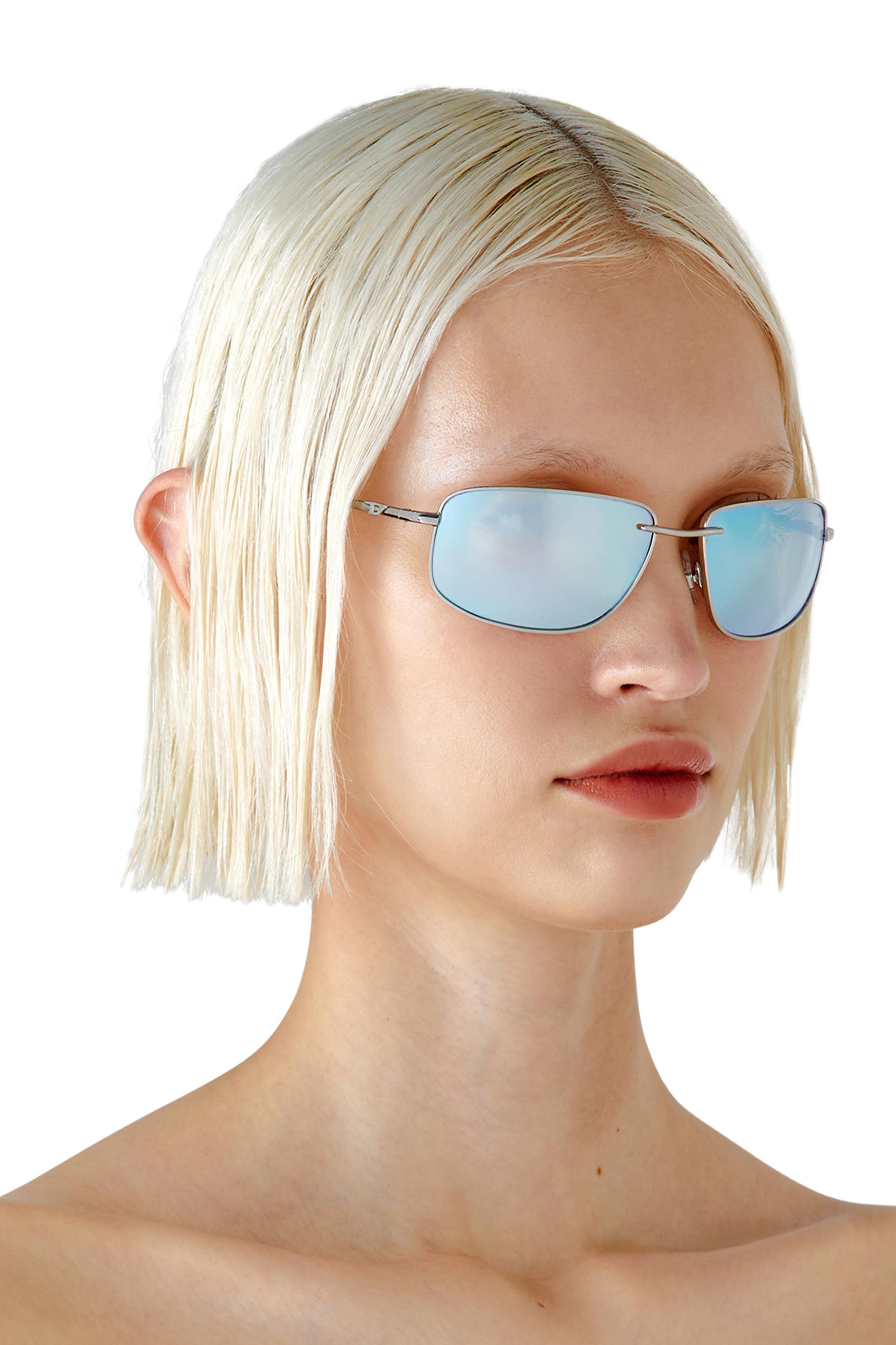 Diesel - 0DL1005, Unisex's Racer shape sunglasses in metal in Bubble - 6