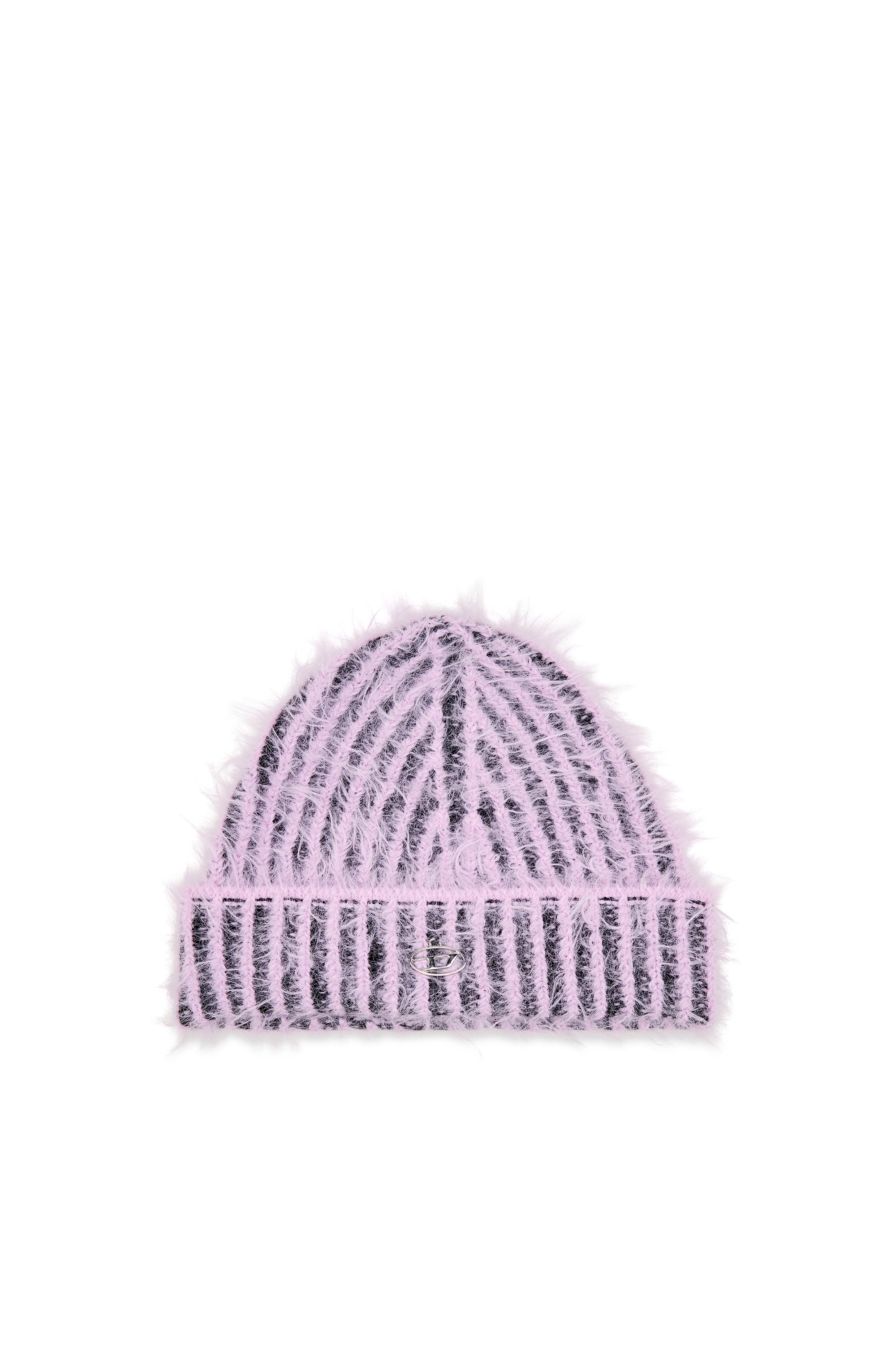 Diesel - K-FUR, Gorro de vanisé en canalé Unisex in Morado - 1