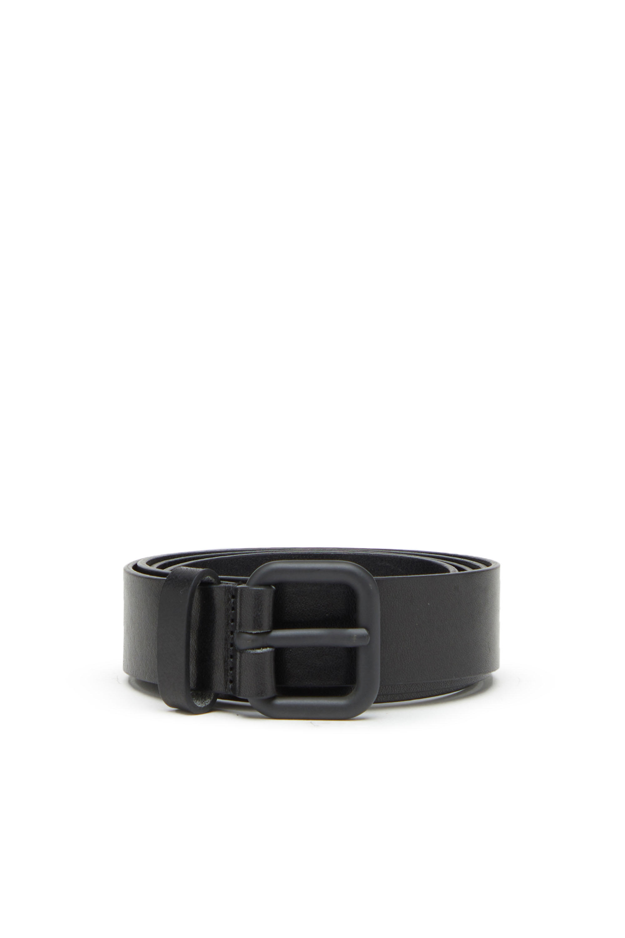 Diesel - B-INLAY, Unisex's Leather belt with oval D logo in Black - 2