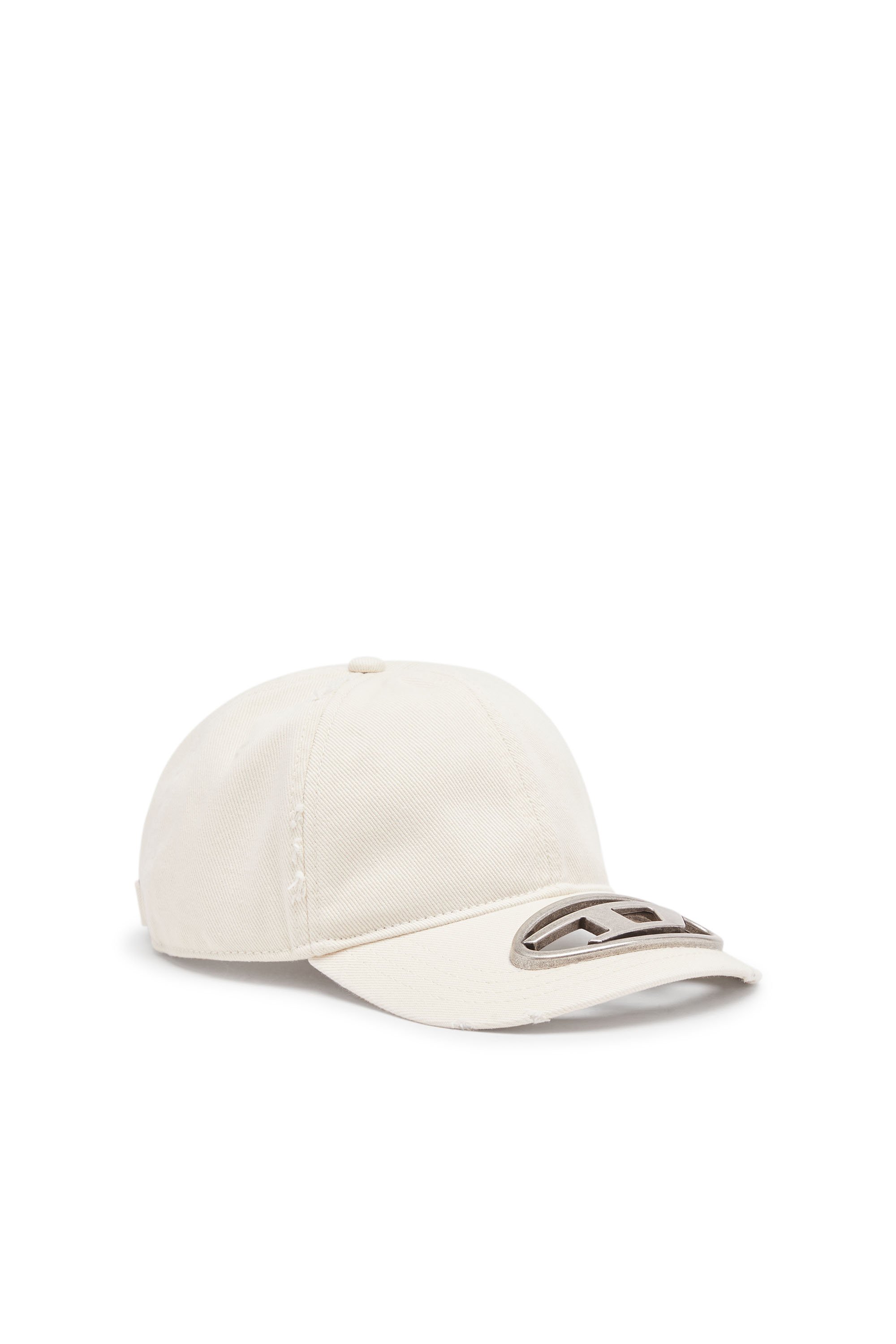 Diesel - C-BEAST-A1, Gorra de béisbol con placa de metal Oval D Hombre in Blanco - 1