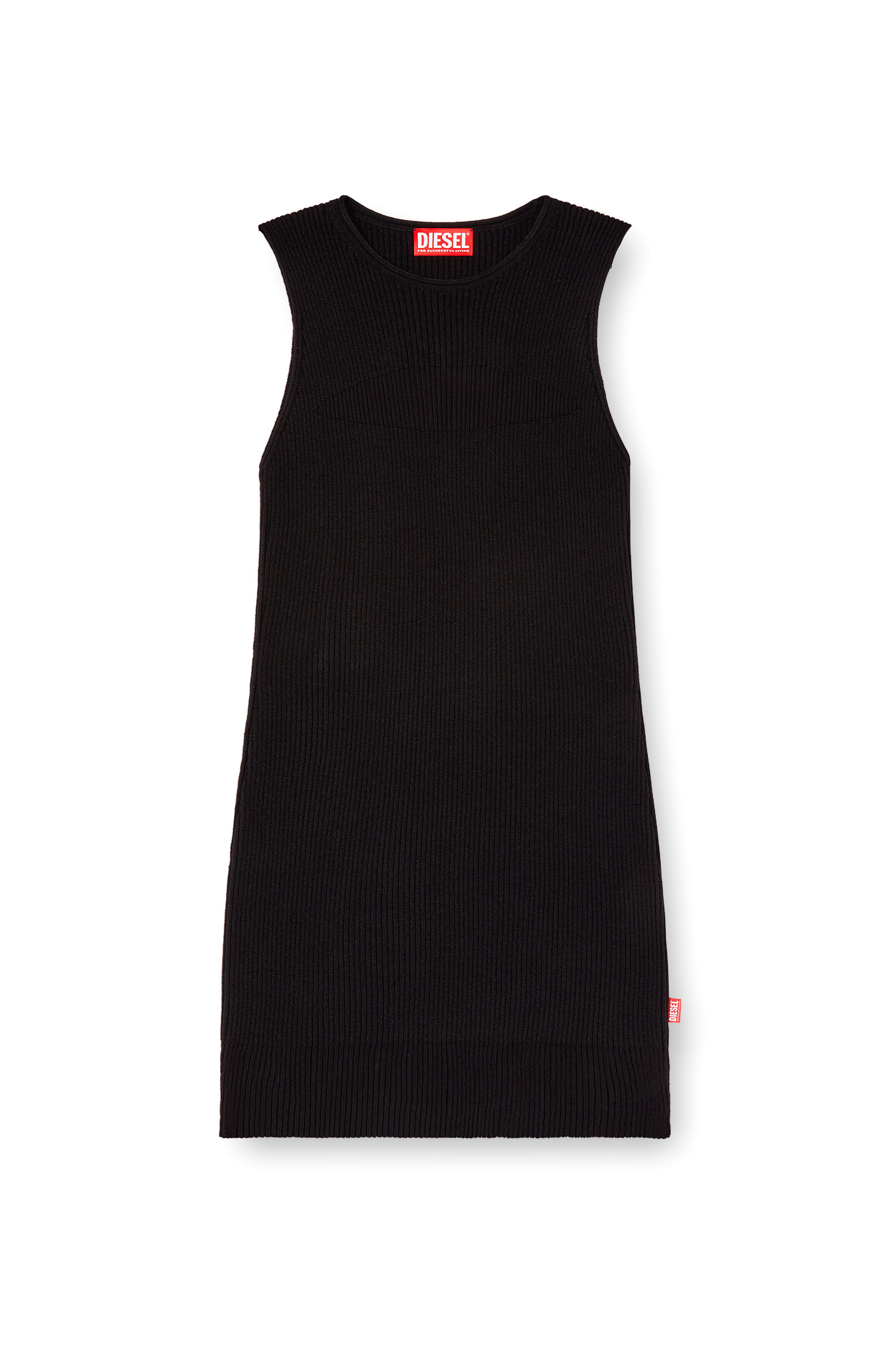 Diesel - M-SLENDER, Woman's Crew-neck sleeveless dress in Black - 4