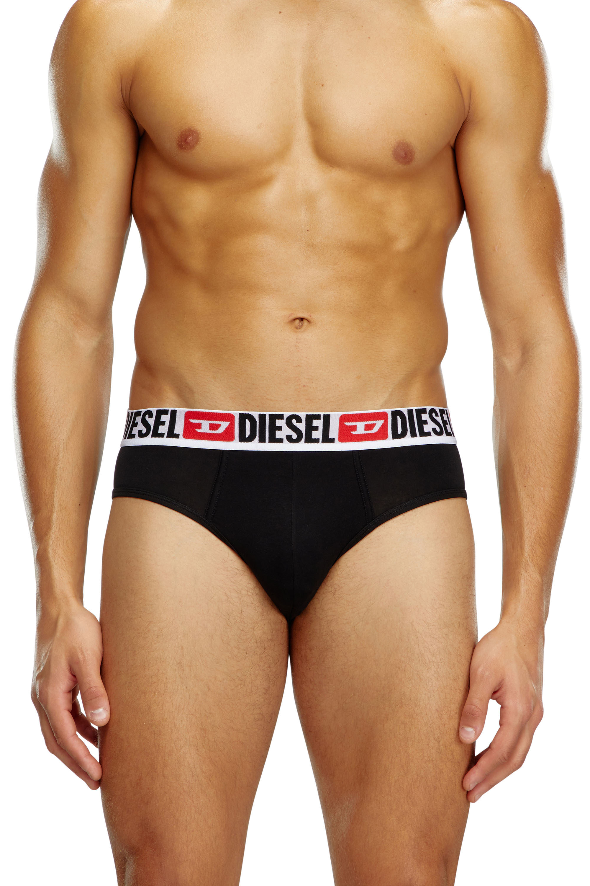 Diesel - UMBR-ANDRETHREEPACK, Set de tres calzoncillos de slip de color liso Hombre in Negro - 2