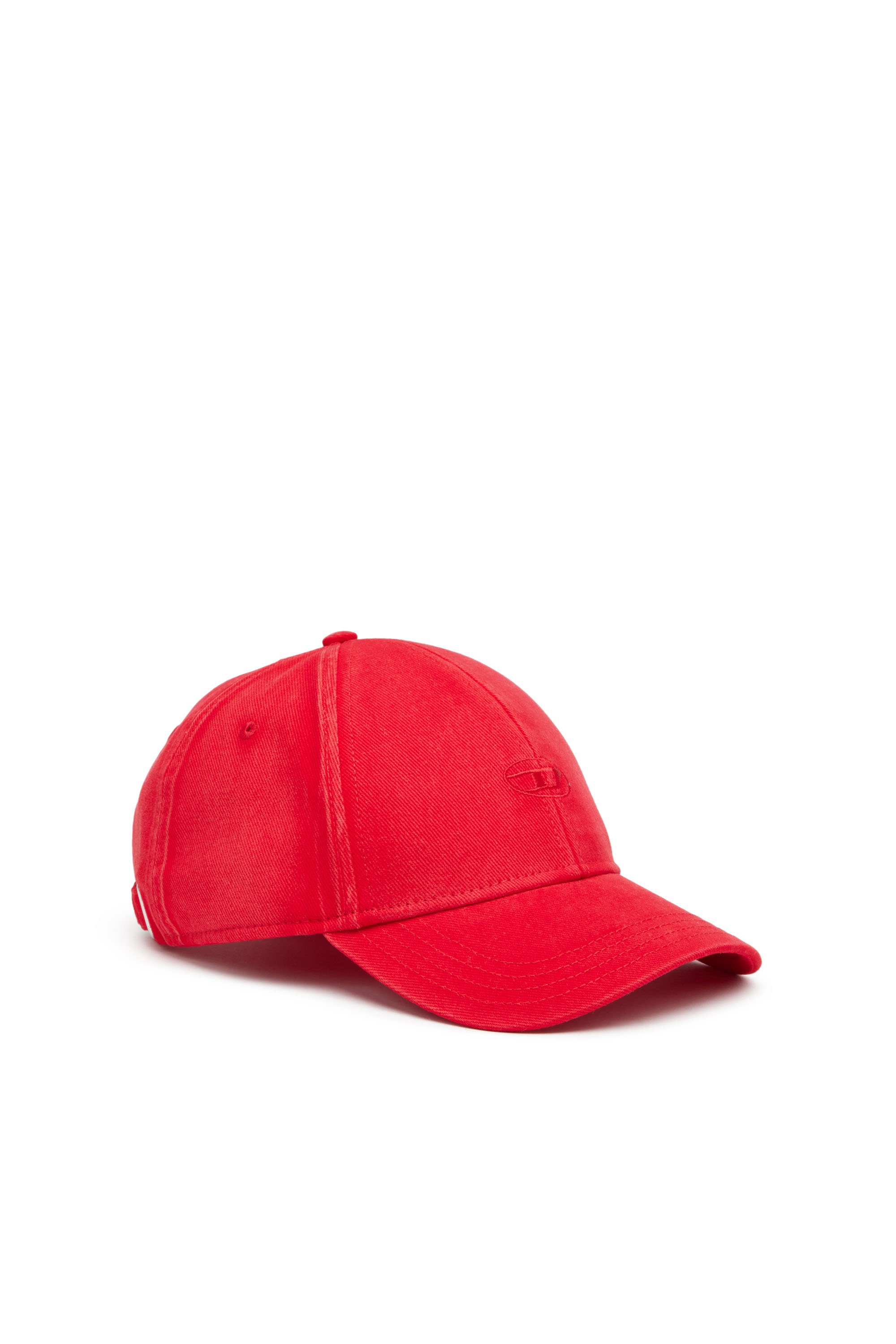 Diesel - C-RUN-WASH, Gorra de béisbol en sarga de algodón lavada Hombre in Rojo - 1