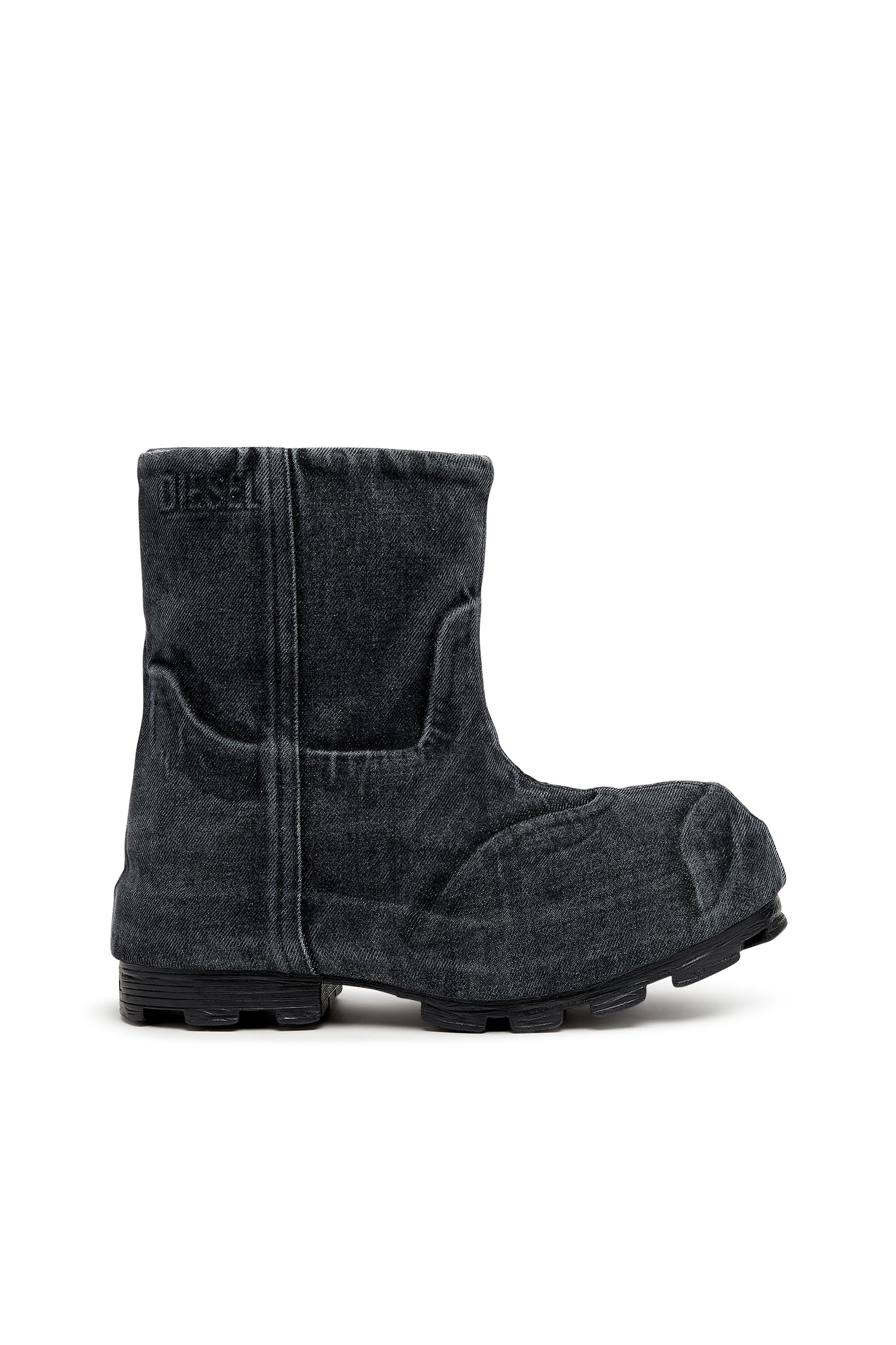 Diesel - D-HAMMER CH MD, Unisex's D-Hammer-Chelsea boots in washed denim in Black - 1