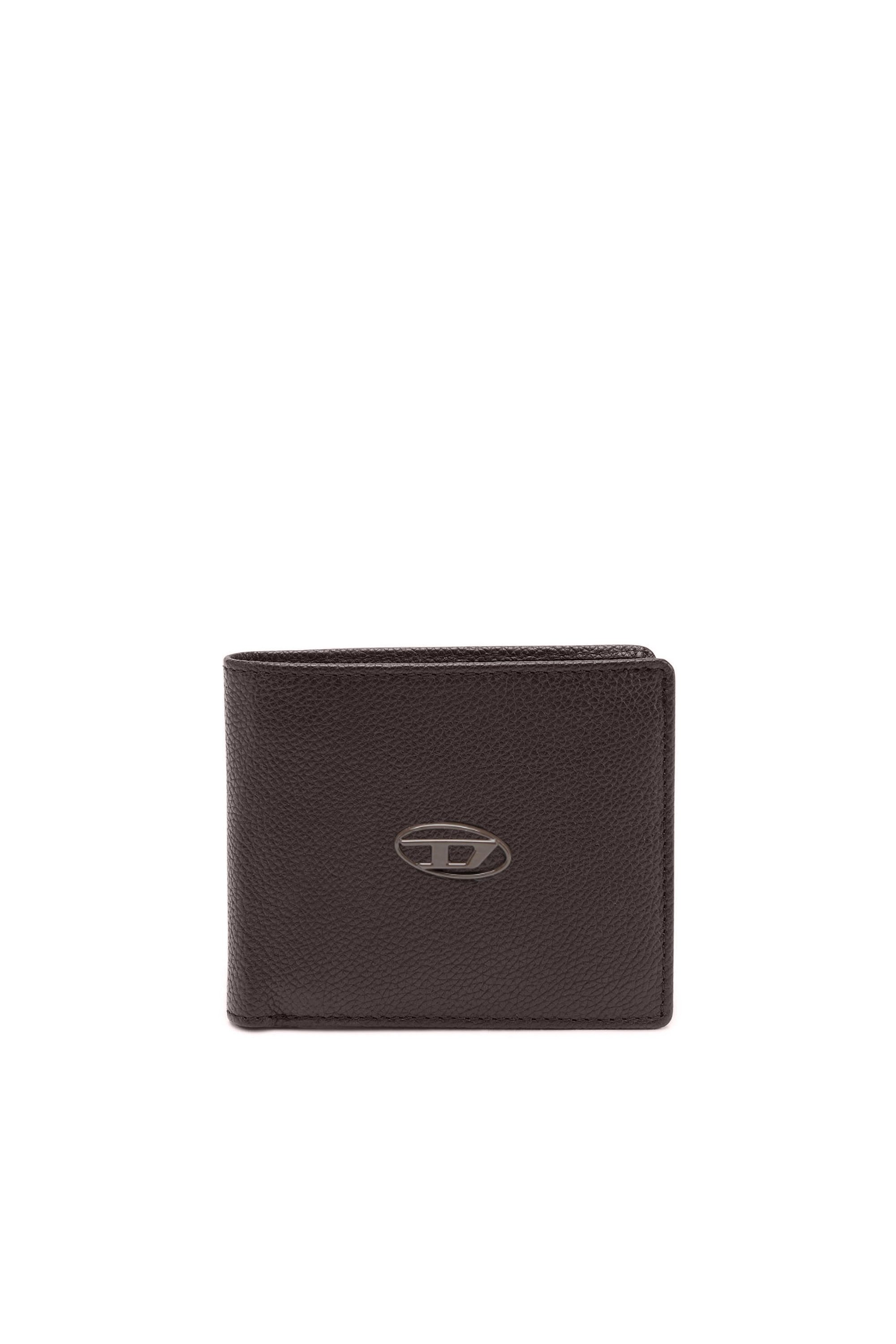 Diesel - BI FOLD COIN S, Cartera de cuero granulado que se pliega por la mitad Hombre in Marrón - 1