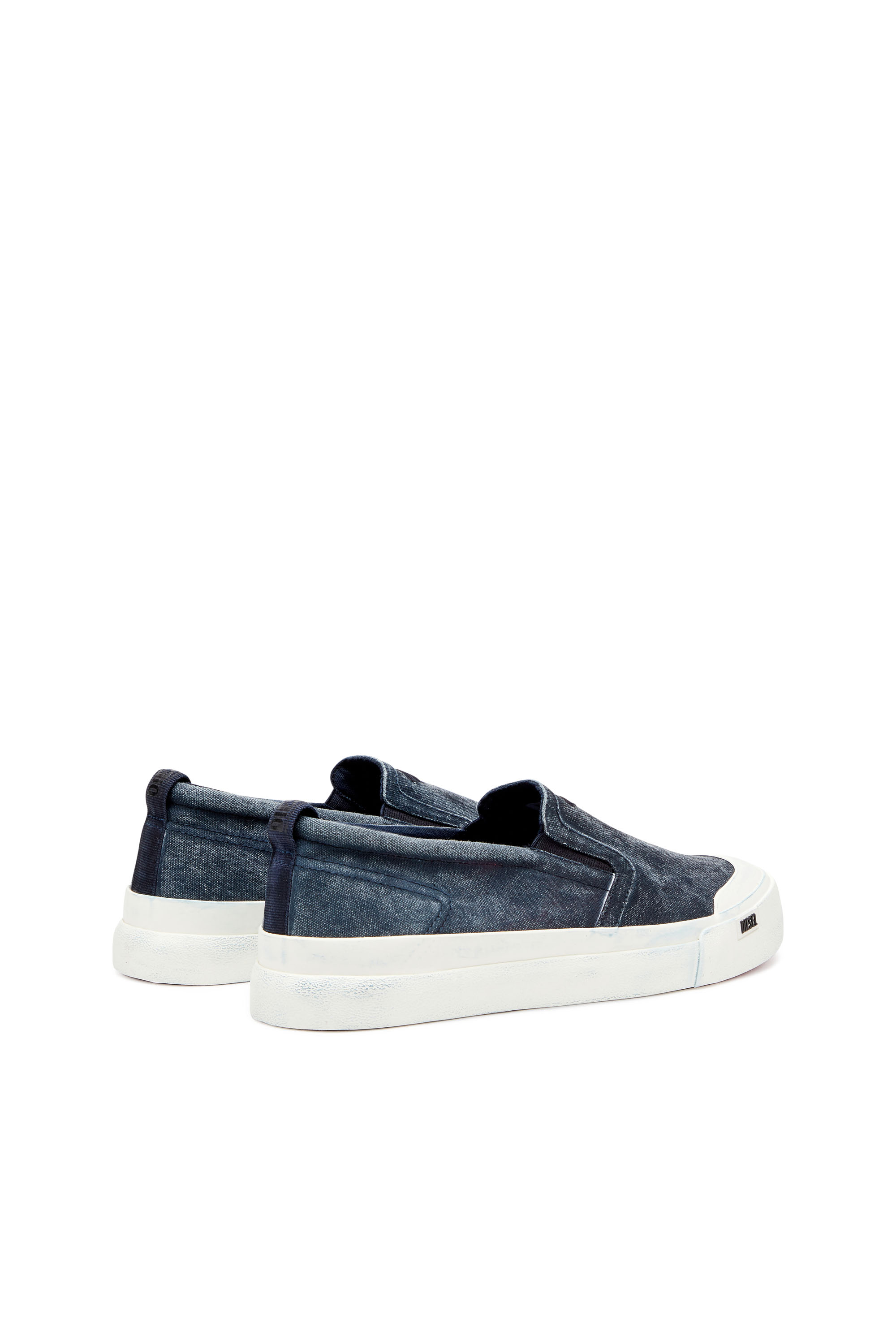 Diesel - S-ATHOS SLIP ON, S-Athos-Deportivas sin cordones de lona con bordado D Hombre in Azul marino - 3