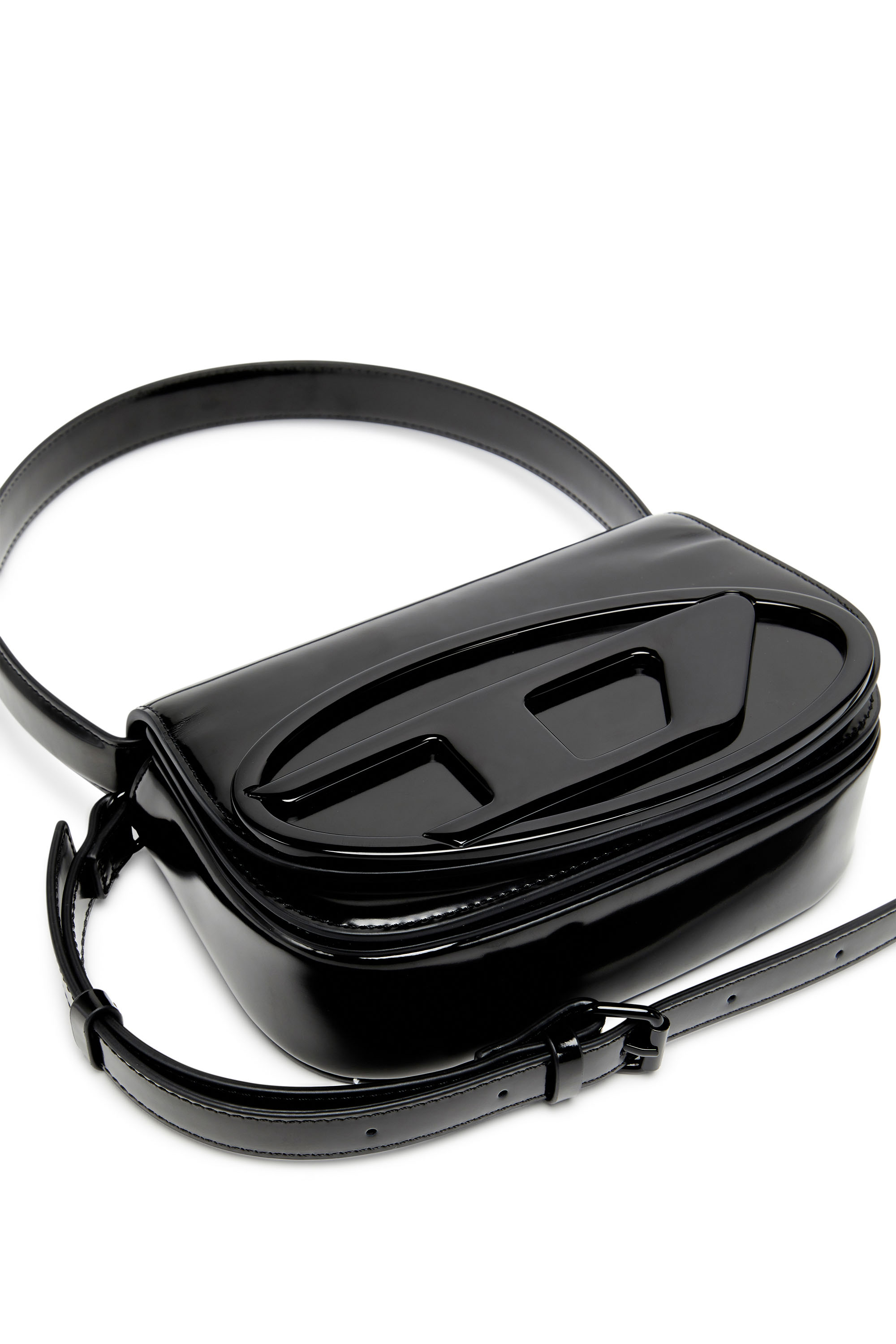 Diesel - 1DR, Woman's 1DR-Iconic shoulder bag in mirrored leather in Black - 6