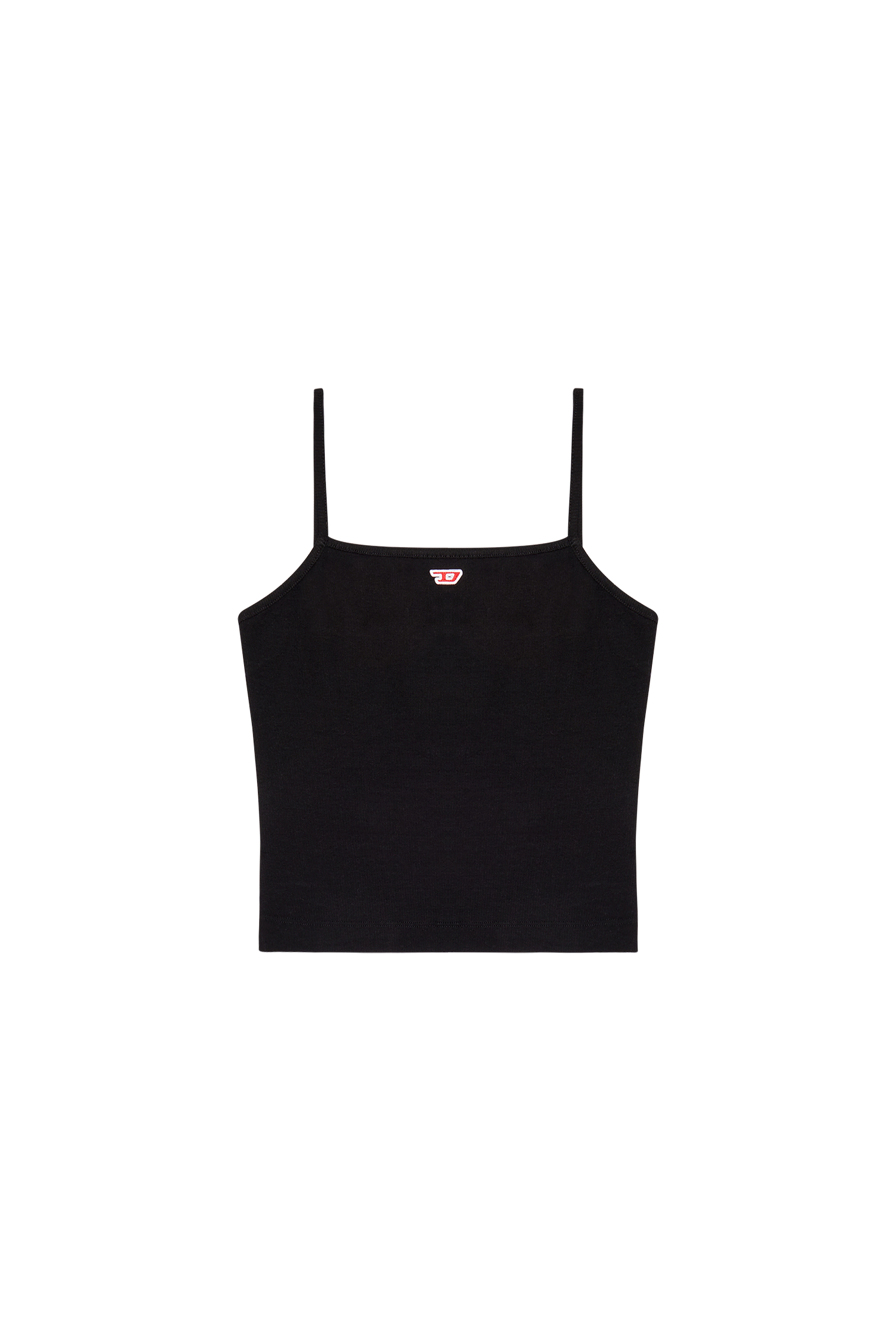 Diesel - T-HOP-D, Woman's Cami top with embroidered D patch in Black - 4