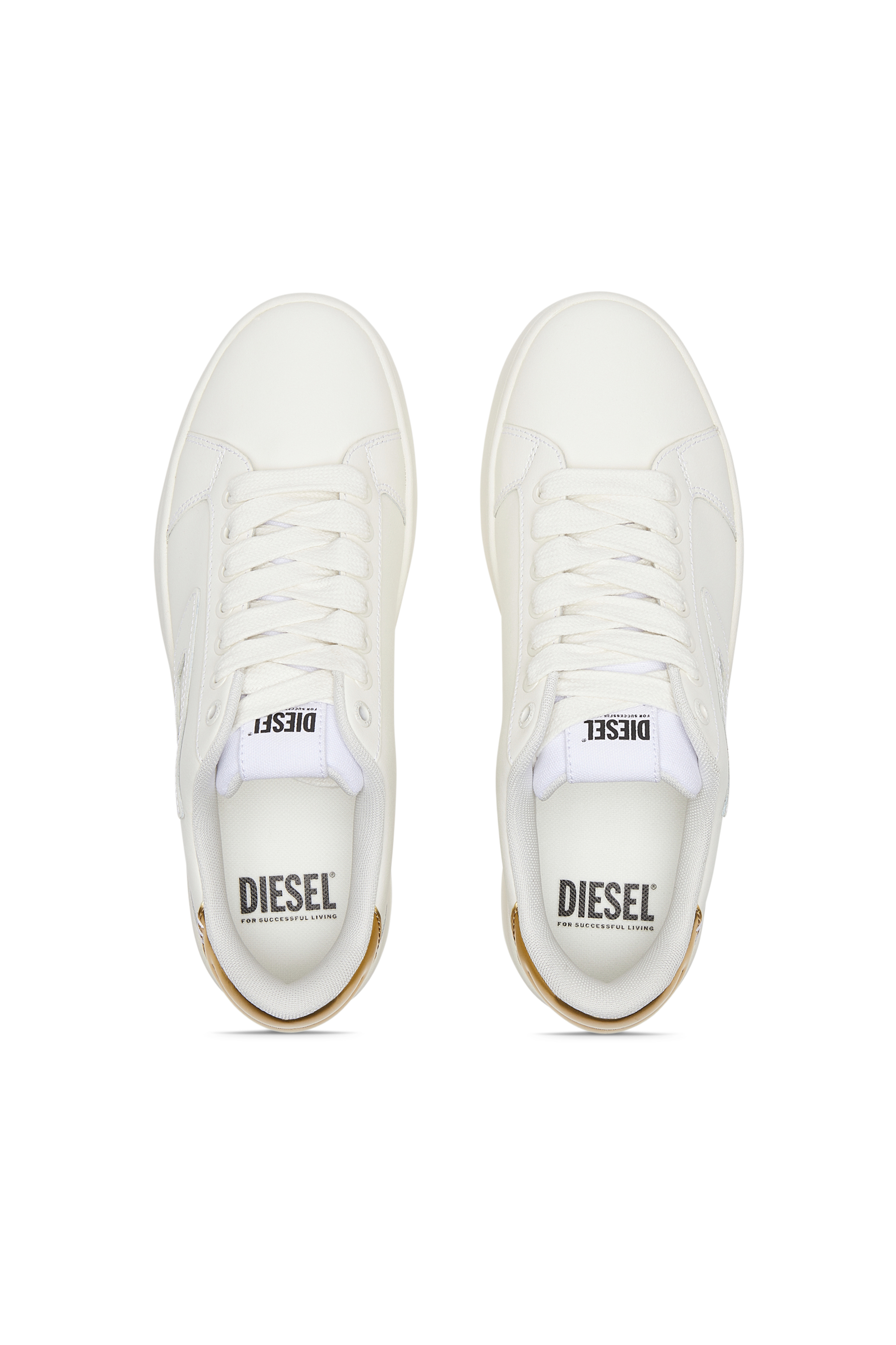 Diesel - S-ATHENE BOLD W, Woman's S-Athene Bold-Low-top sneakers with flatform sole in Gold/White - 5