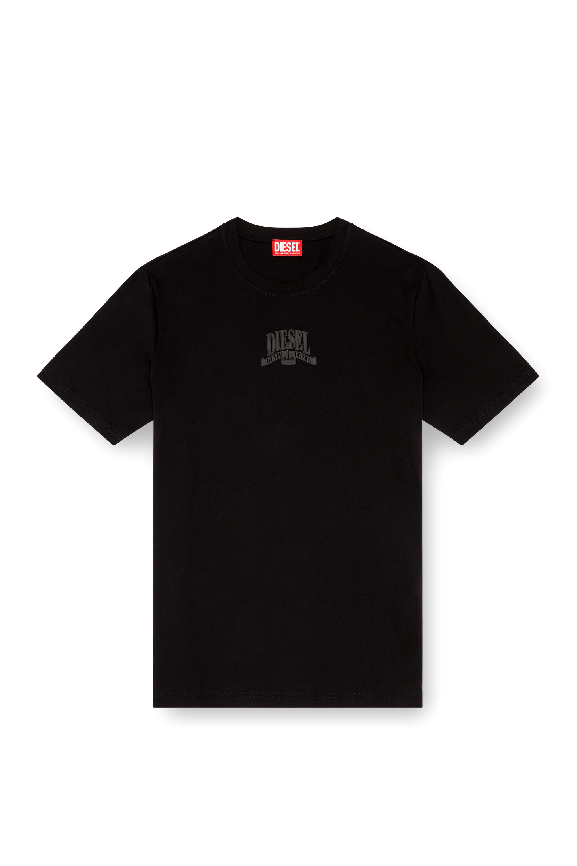 Diesel - T-MADJUST-K1, Man's Interlock T-shirt with tonal Diesel print in Black - 4