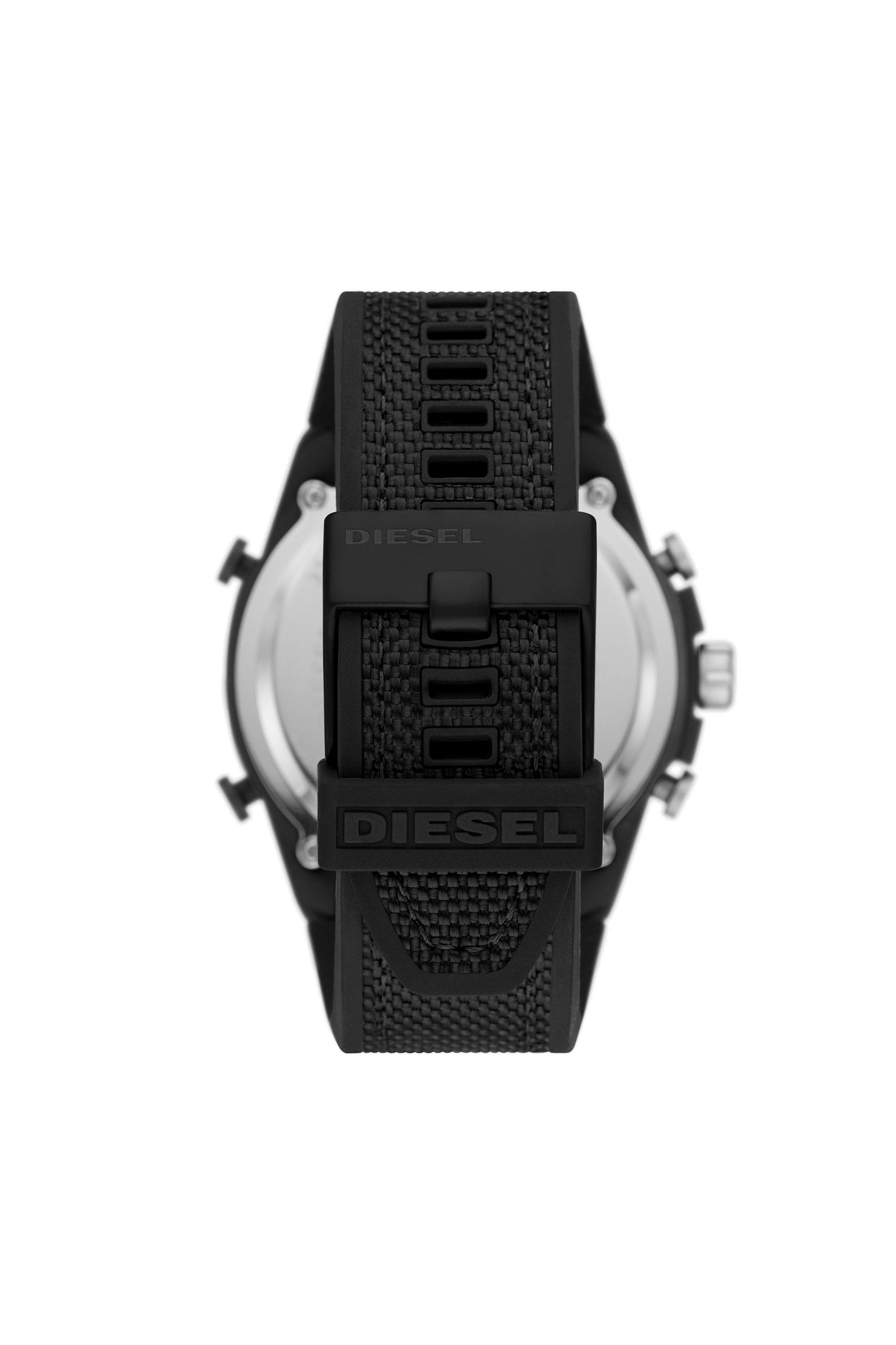 Diesel - DZ4552, Man's Mega Chief analog-digital black nylon and silicone watch in Black - 2