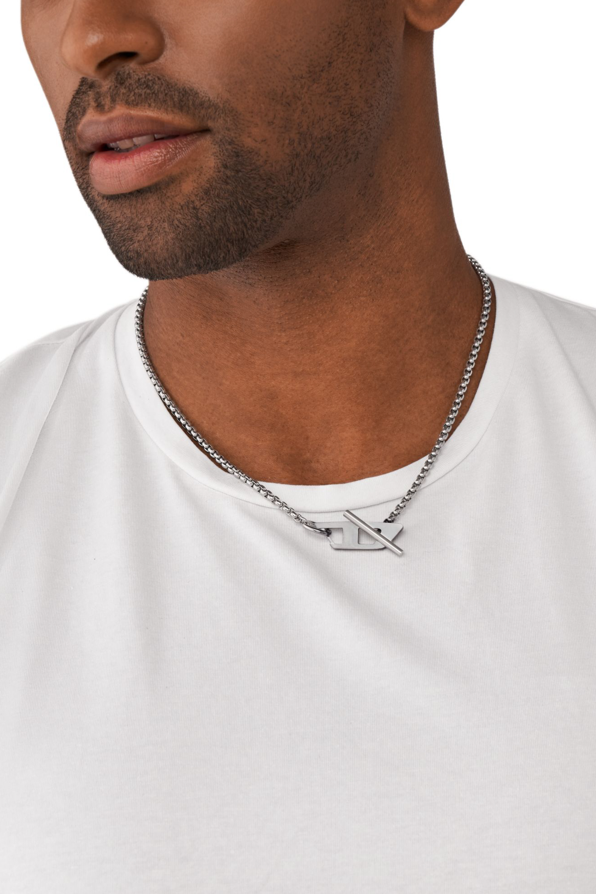 Diesel - DX1477, Unisex's Stainless steel chain necklace in Silver - 3