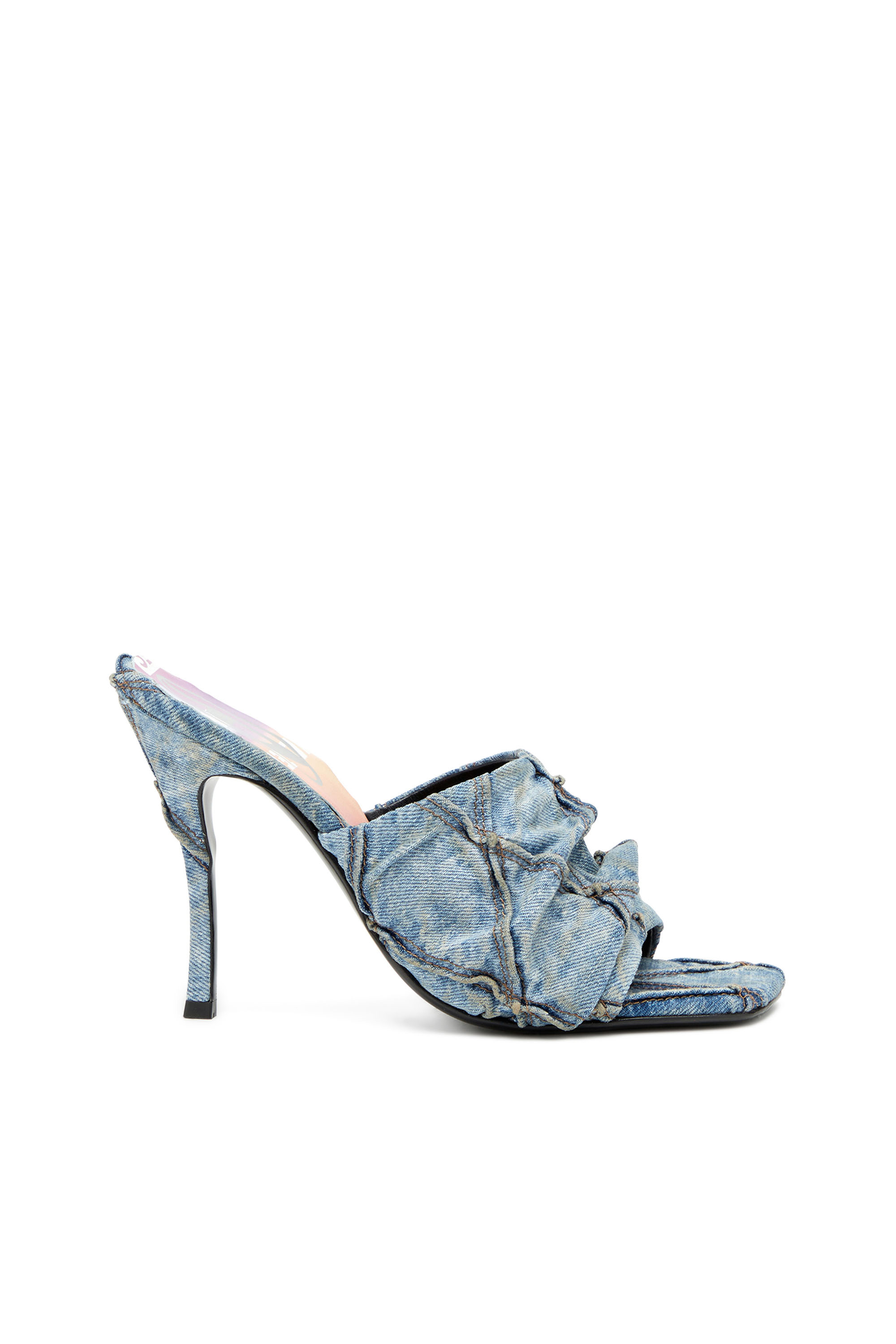 Diesel - D-SYDNEY SDL, D-Sydney-Sandalias destalonadas con banda en denim acolchado Mujer in Azul marino - 1