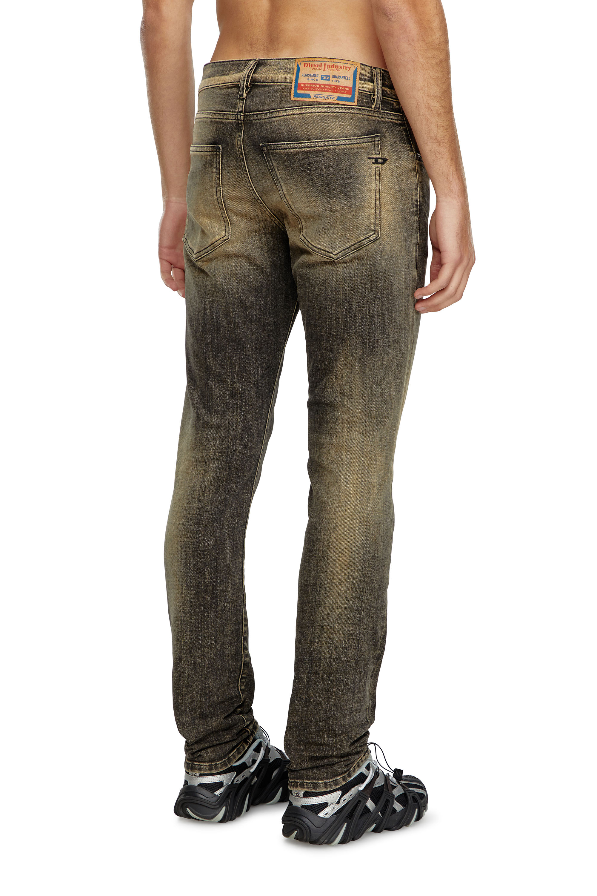 Diesel - Slim Jeans 2019 D-Strukt 09J48 Hombre, Negro/Beige - 4