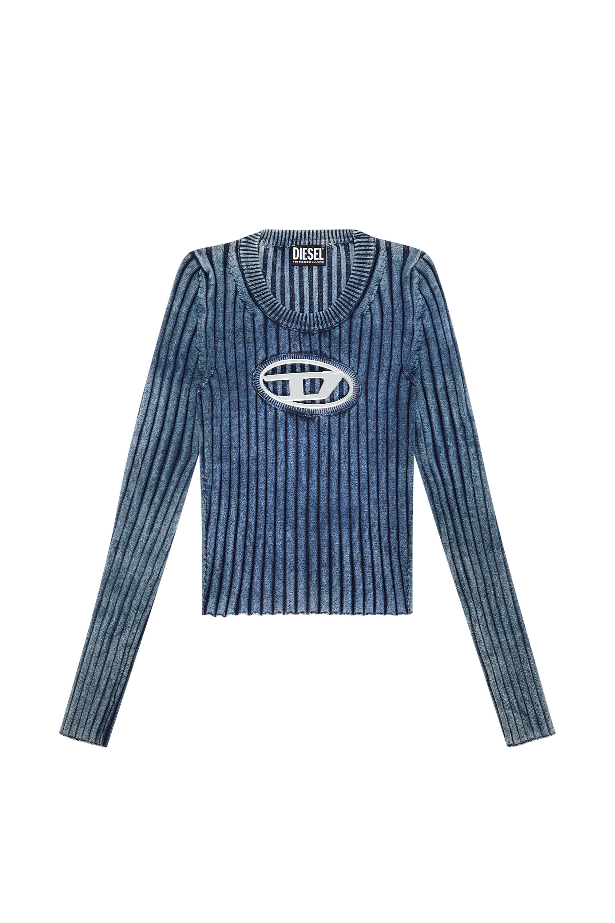 Diesel - M-ANCHOR, Woman's Bouclé pullover in Blue - 4