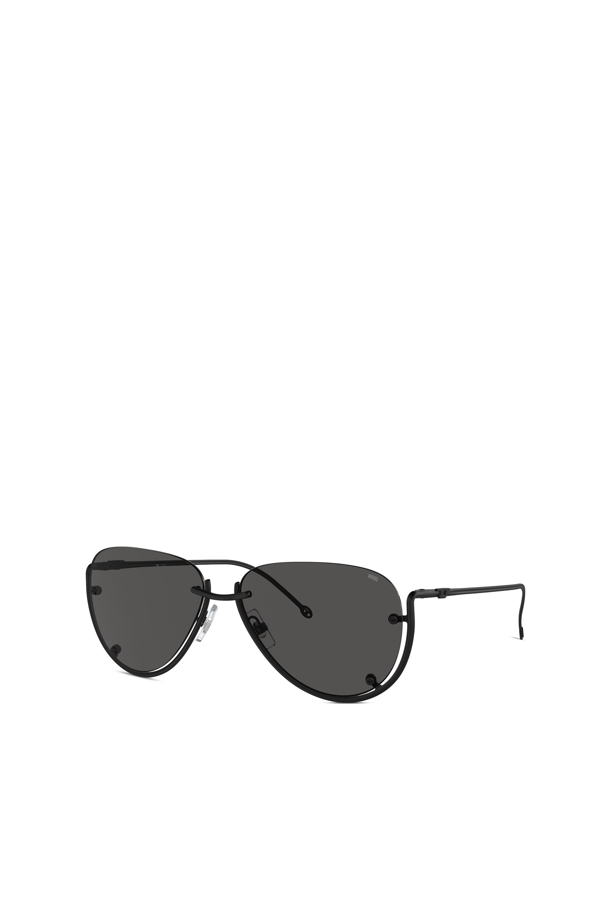 Diesel - 0DL1003, Unisex's Pilot model sunglasses in Black - 4