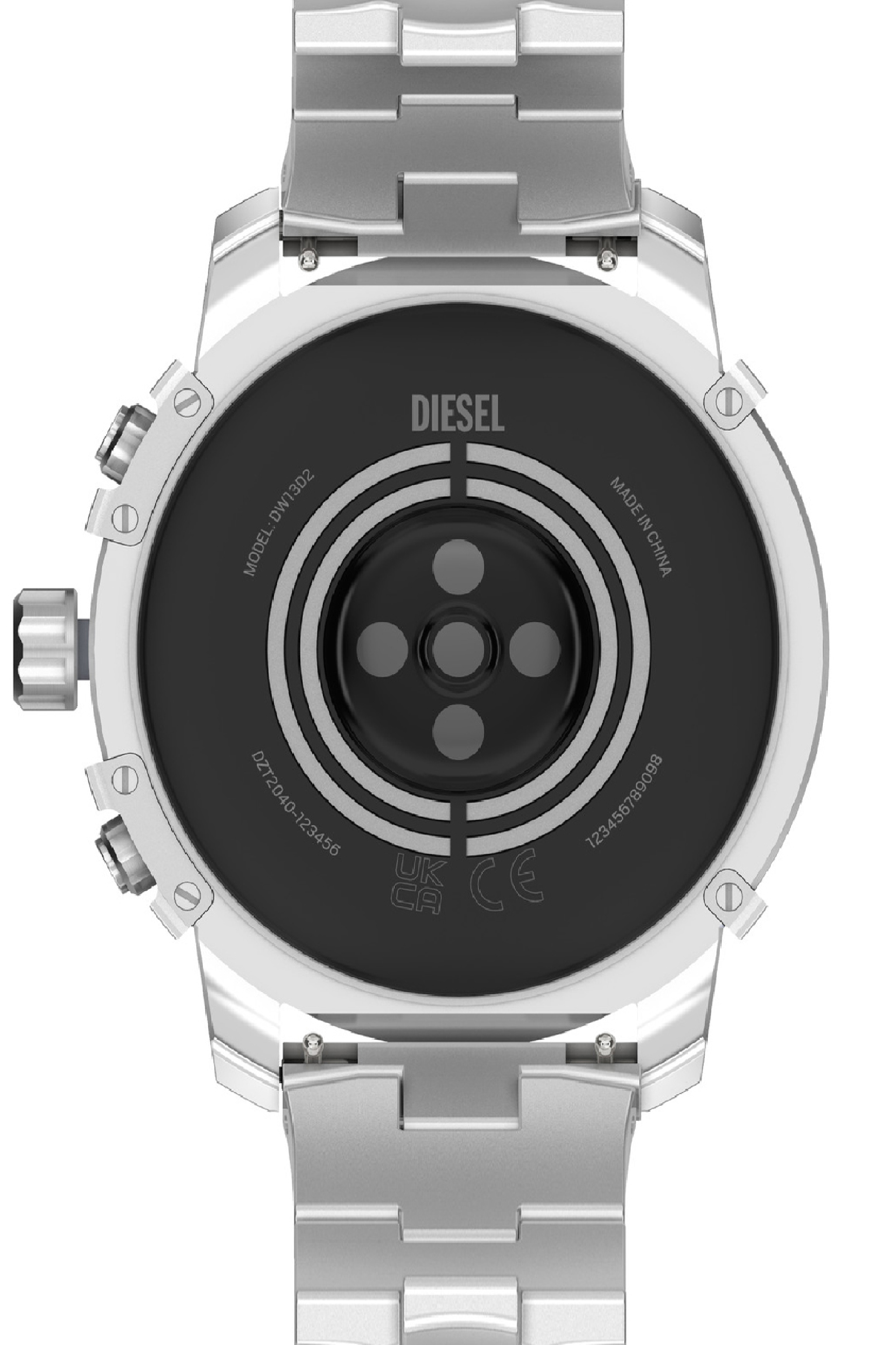 Diesel - DZT2040, Man's Griffed stainless steel smartwatch in Silver - 4