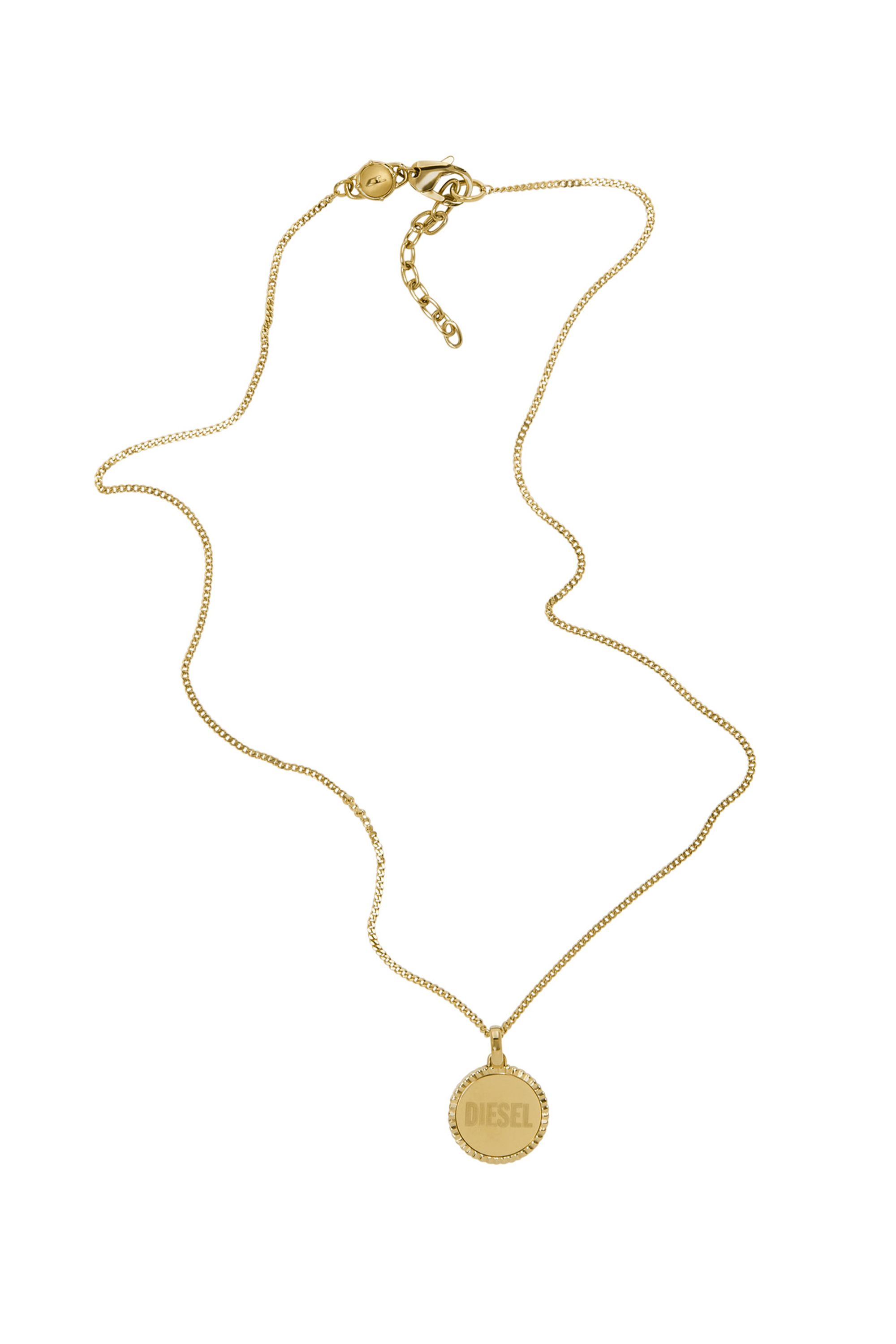 Diesel - DX1361, Unisex's Gold stainless steel pendant necklace in Gold - 2