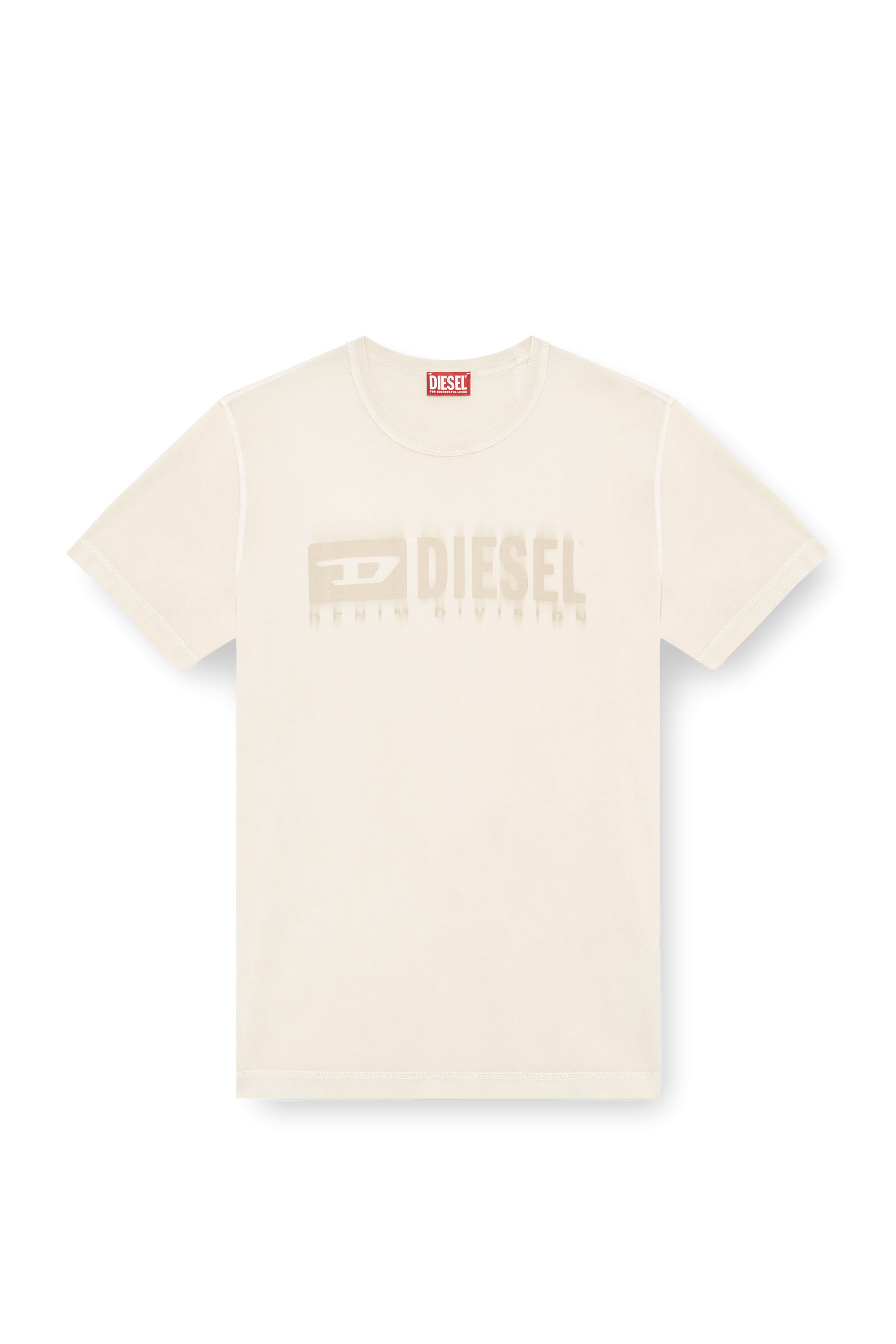 Diesel - T-ADJUST-K4, Camiseta con tratamiento desteñido por el sol Hombre in Beige - 4