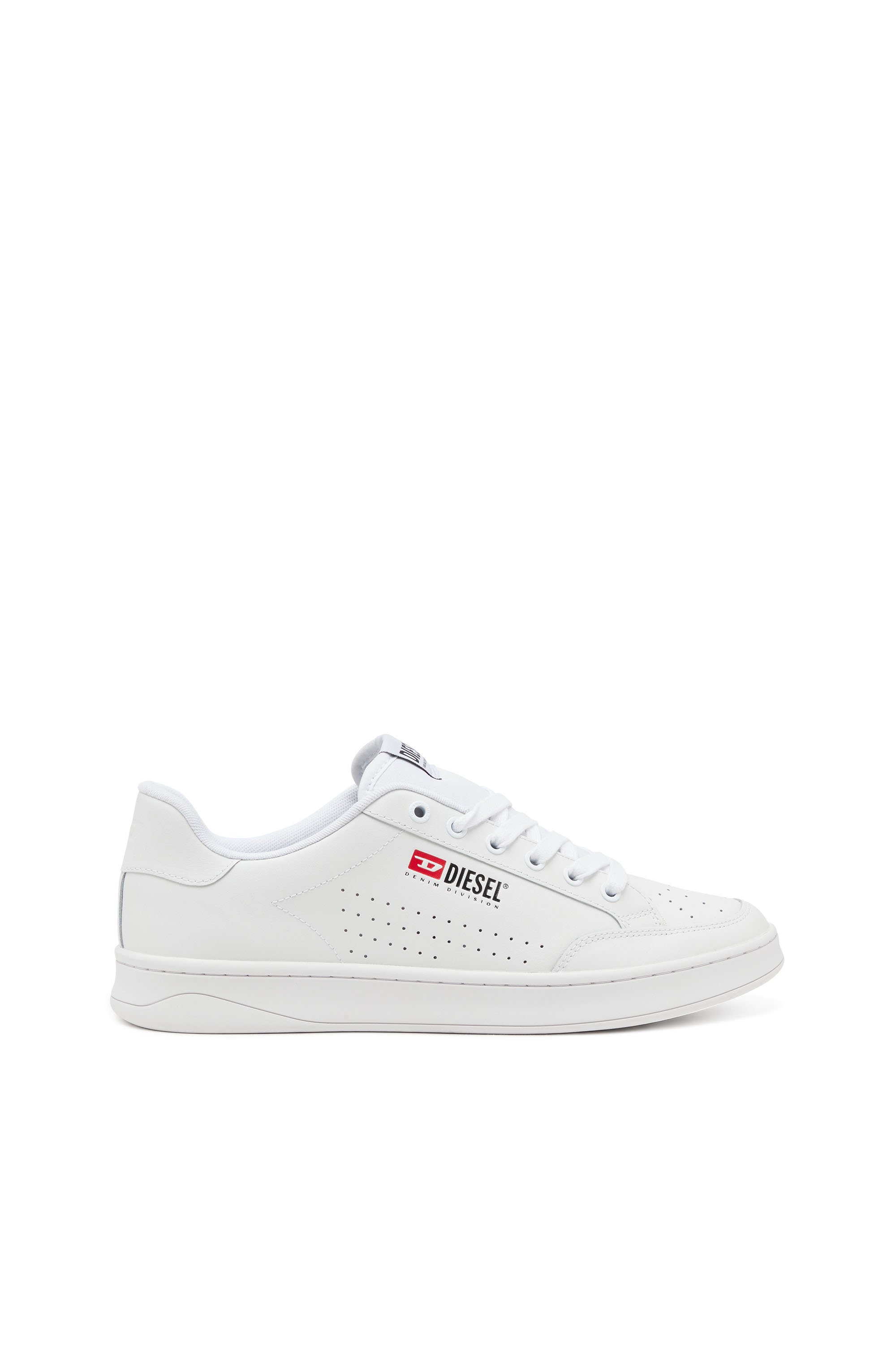 Diesel - S-ATHENE VTG, Man's S-Athene-Low-top sneakers in leather and nylon in White - 1