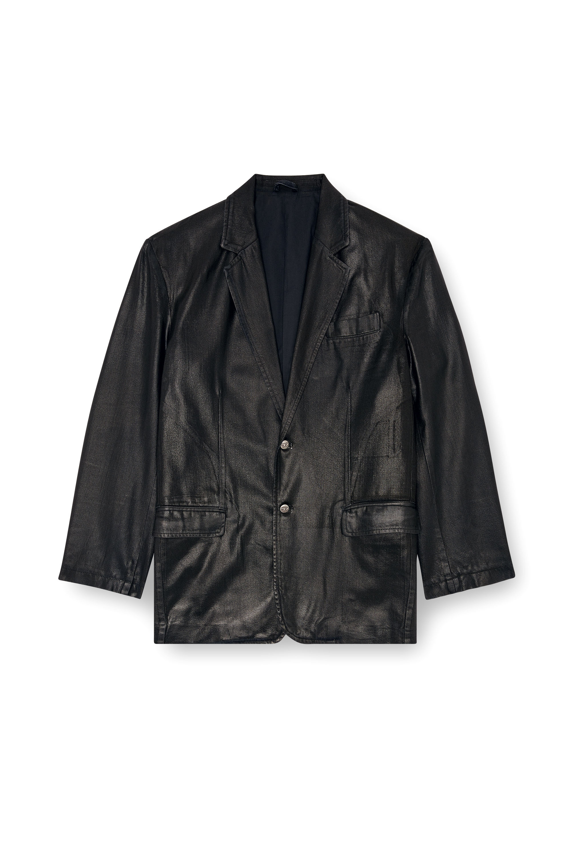 Diesel - D-BLA, Blazer en denim de sastrería recubierto Unisex in Negro - 6