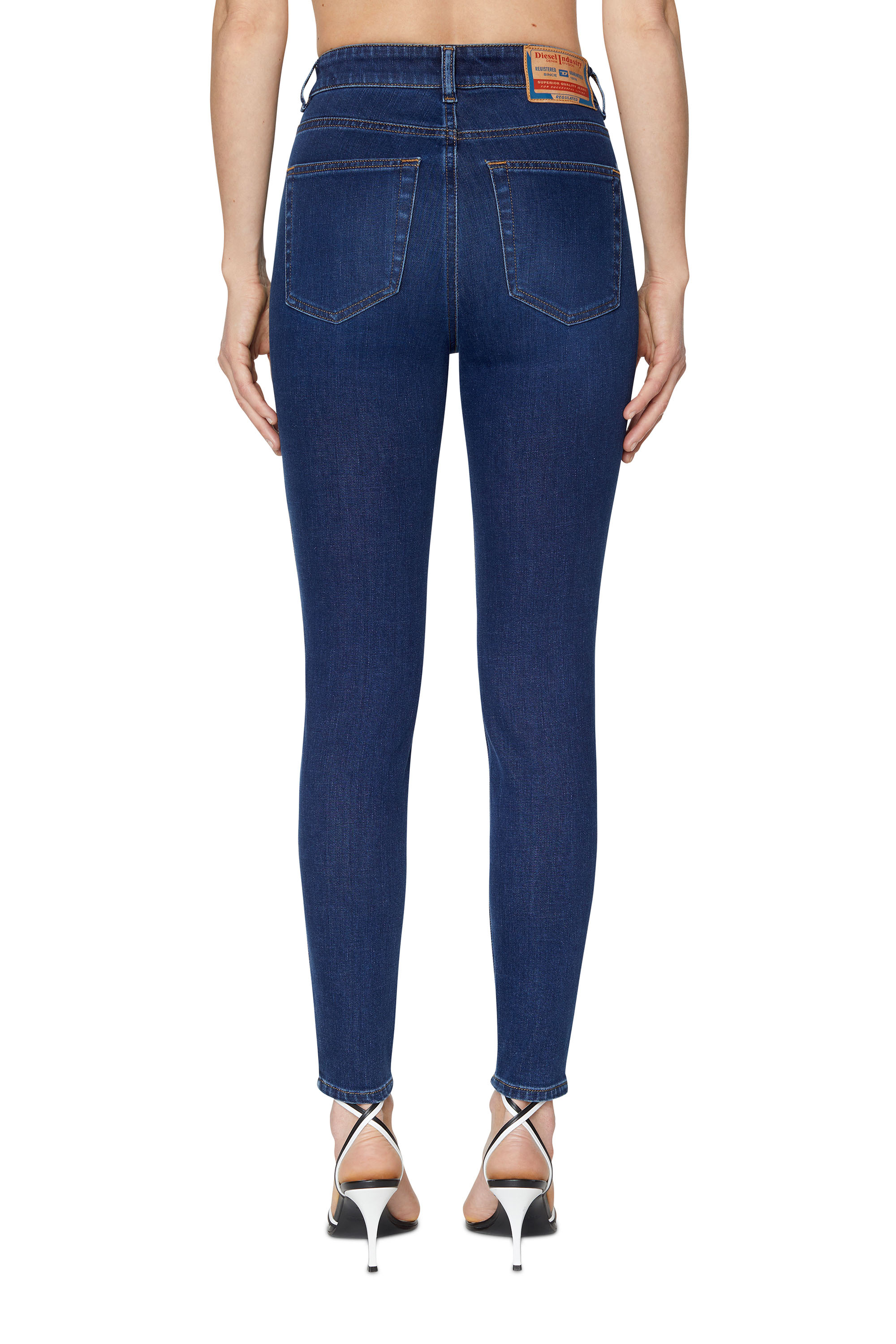 Diesel - Woman's Skinny Jeans 1984 Slandy-High 09C19, Dark Blue - 3