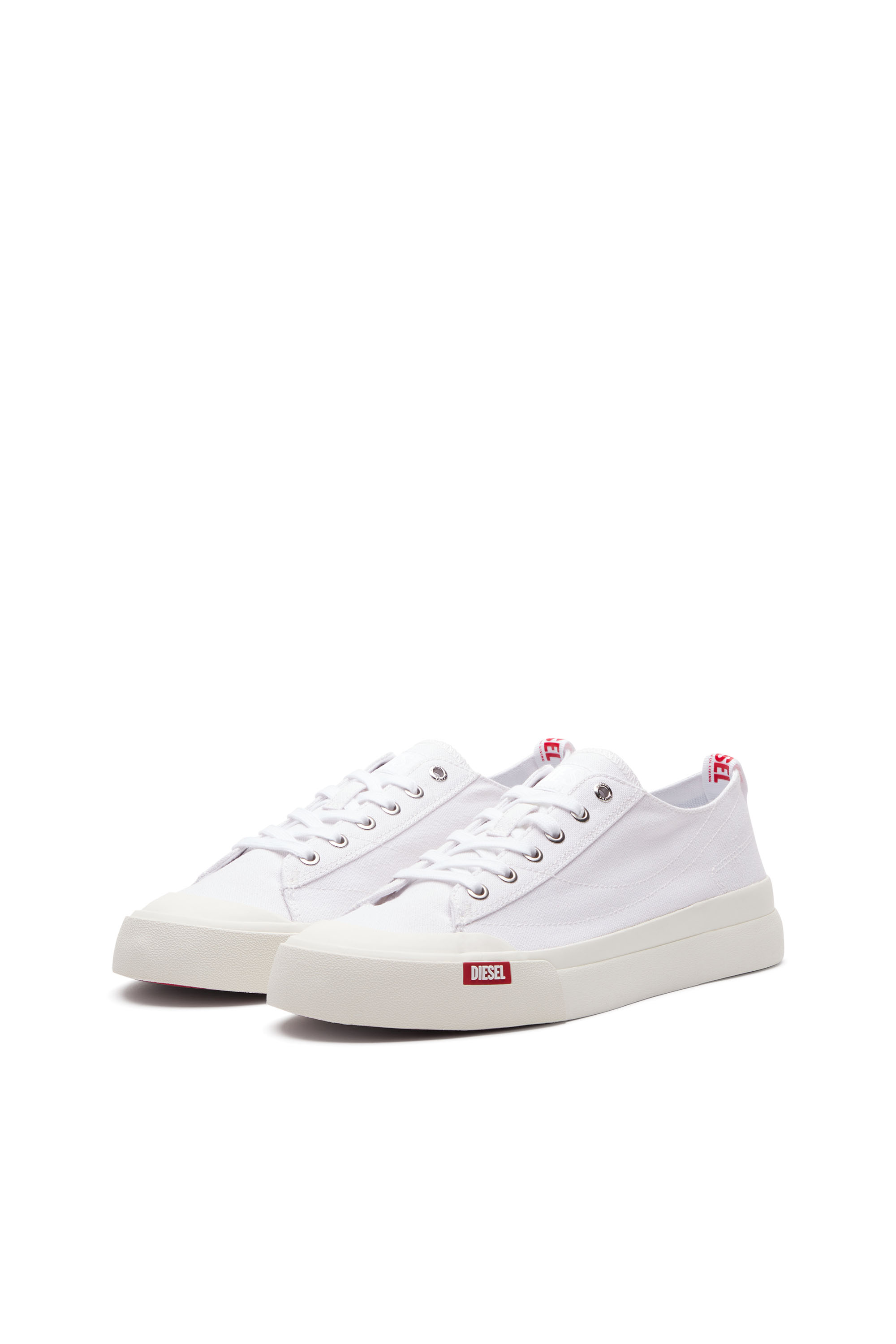 Diesel - S-ATHOS LOW, S-Athos Low-Deportivas altas de lona Hombre in Blanco - 8