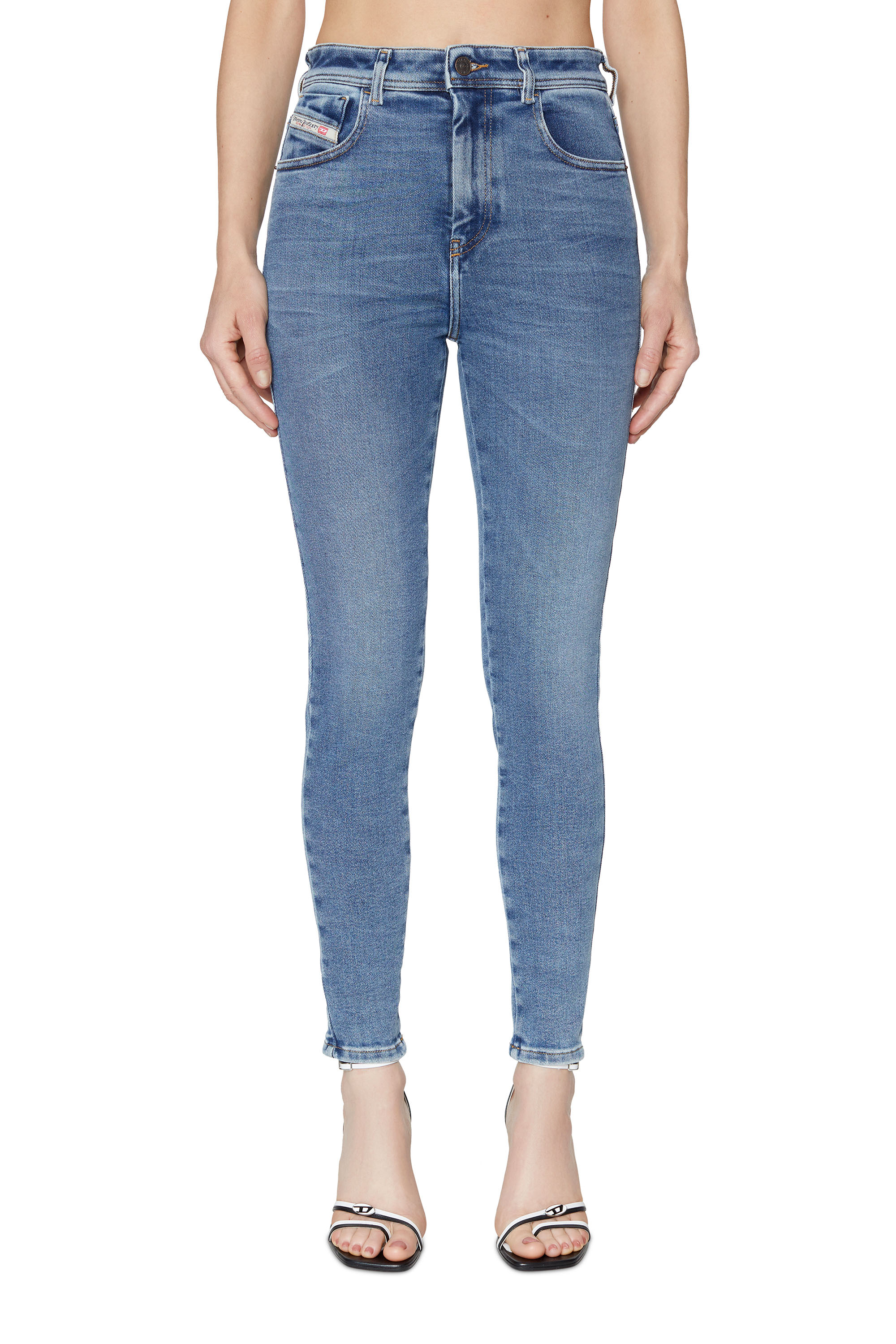 Diesel - Woman's Skinny Jeans 1984 Slandy-High 09D62, Medium blue - 1