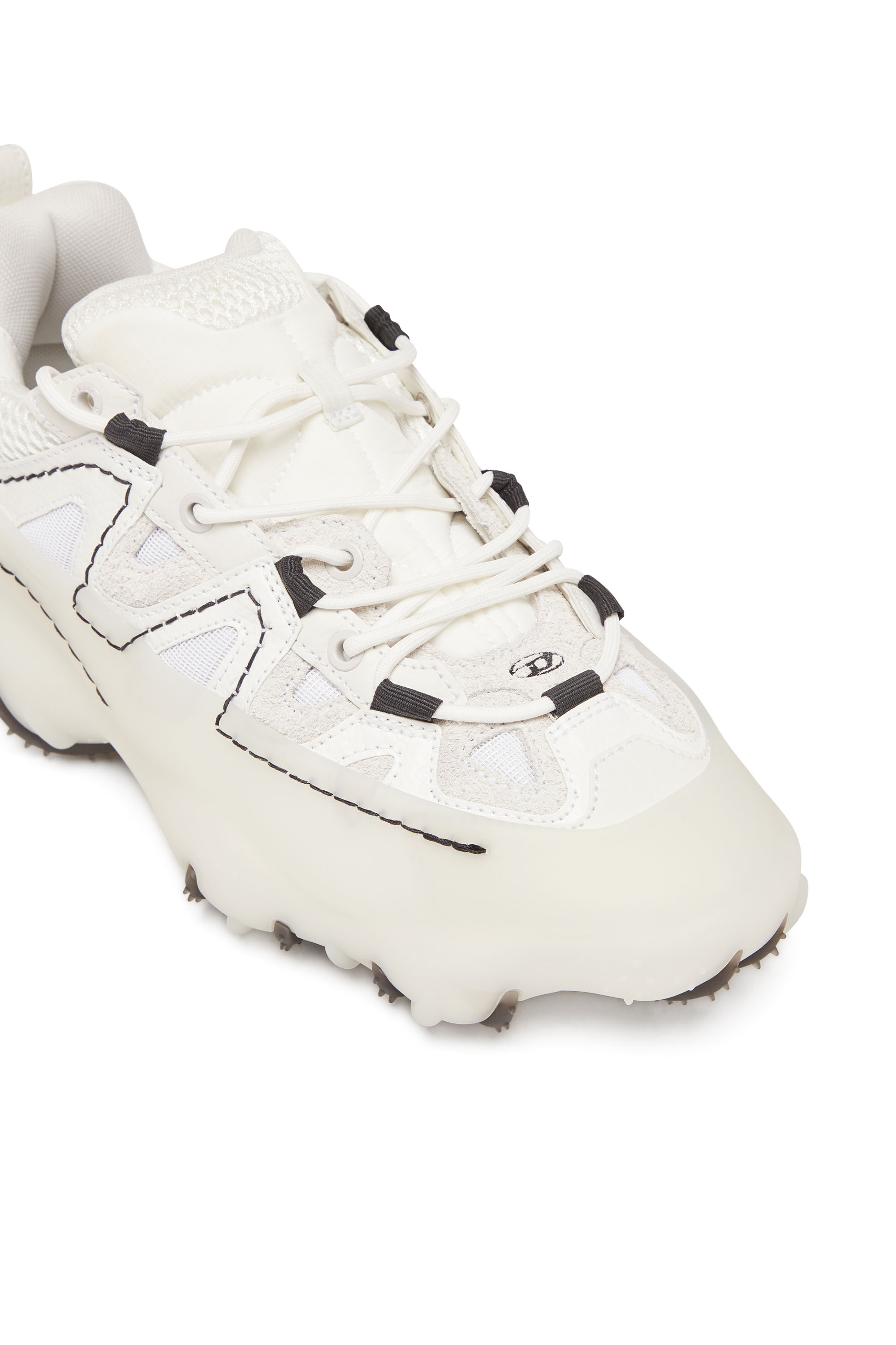 Diesel - S-PROTOTYPE P1, Man's S-Prototype P1-Low-top sneakers with rubber overlay in White - 6