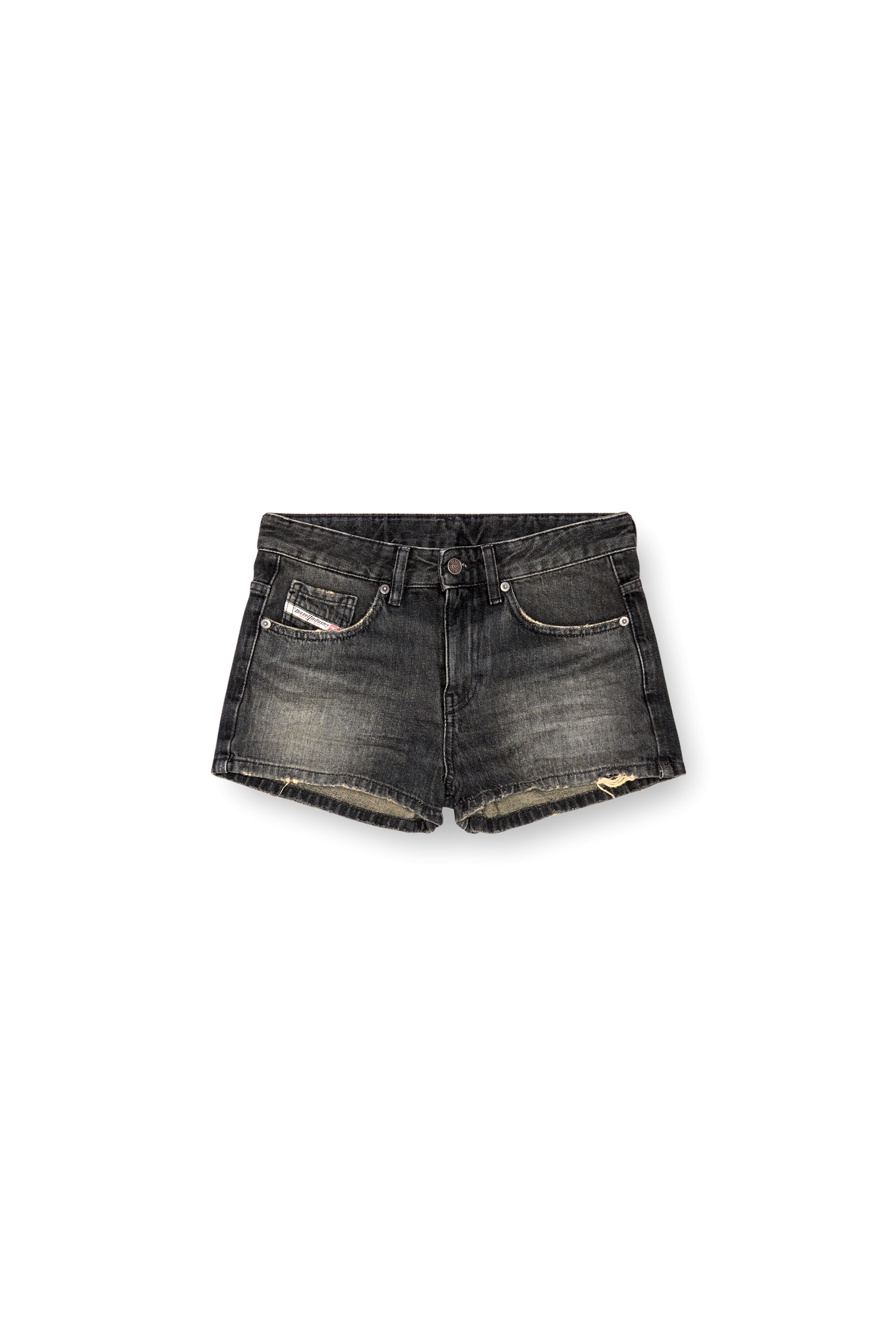 Diesel - DE-YUBA, Pantalones cortos en denim Mujer in Negro - 4