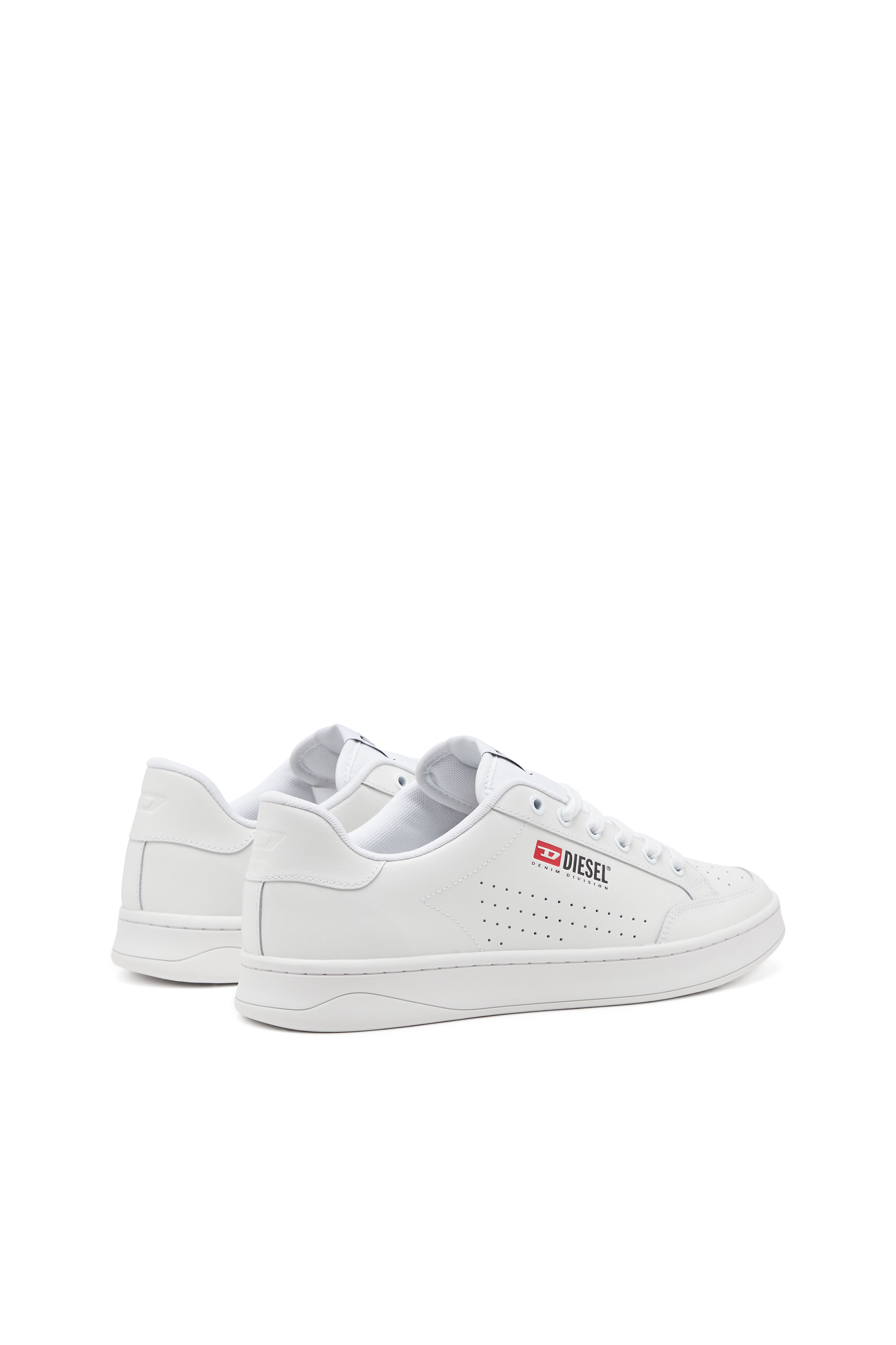 Diesel - S-ATHENE VTG, Man's S-Athene-Low-top sneakers in leather and nylon in White - 3