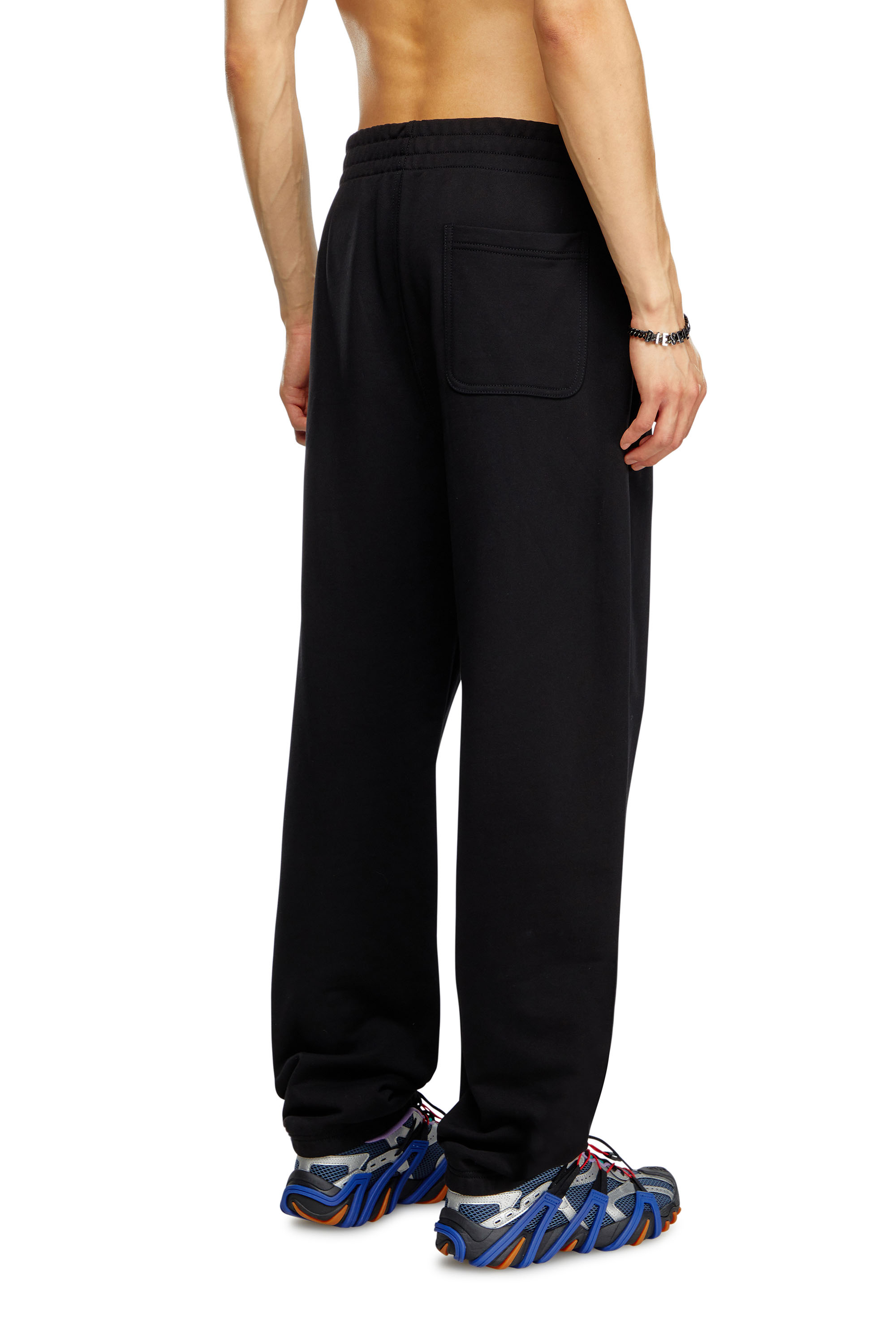 Diesel - P-MARKY-D, Man's Track pants with embroidered D patch in Black - 3