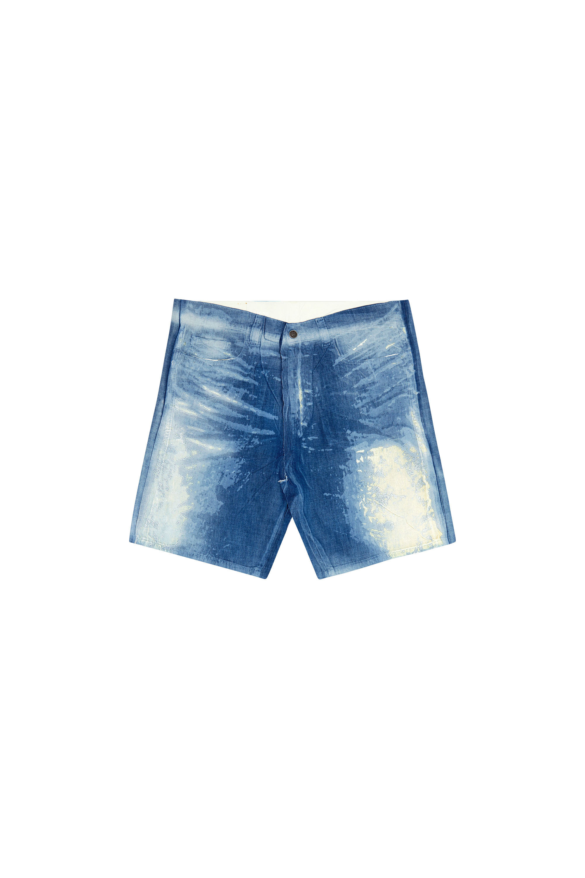 Diesel - D-SHORTY-FSE, Man's Shorts in peel-off denim in Medium blue - 6