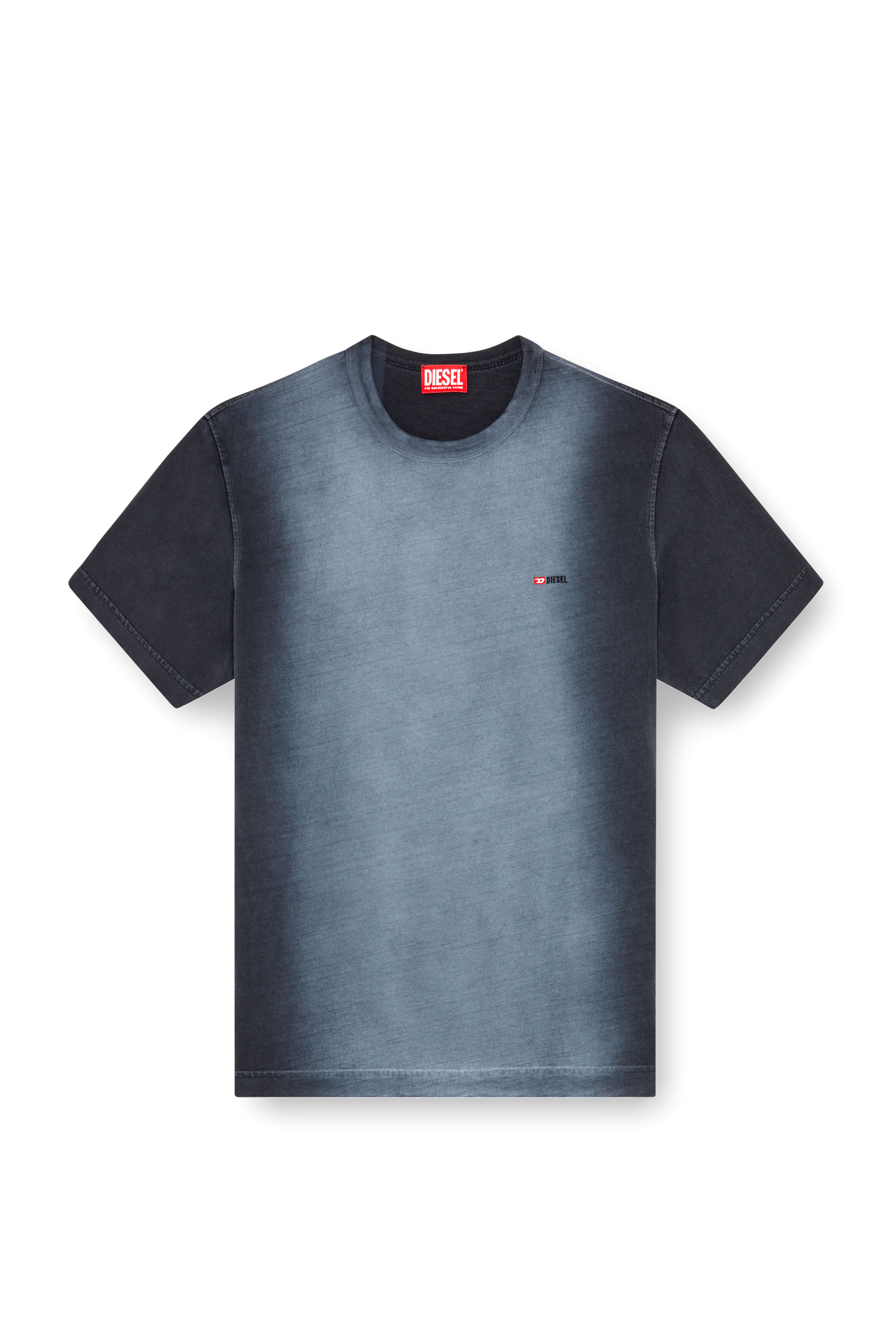 Diesel - T-ADJUST-Q2, Man's T-shirt in sprayed cotton jersey in Black - 4