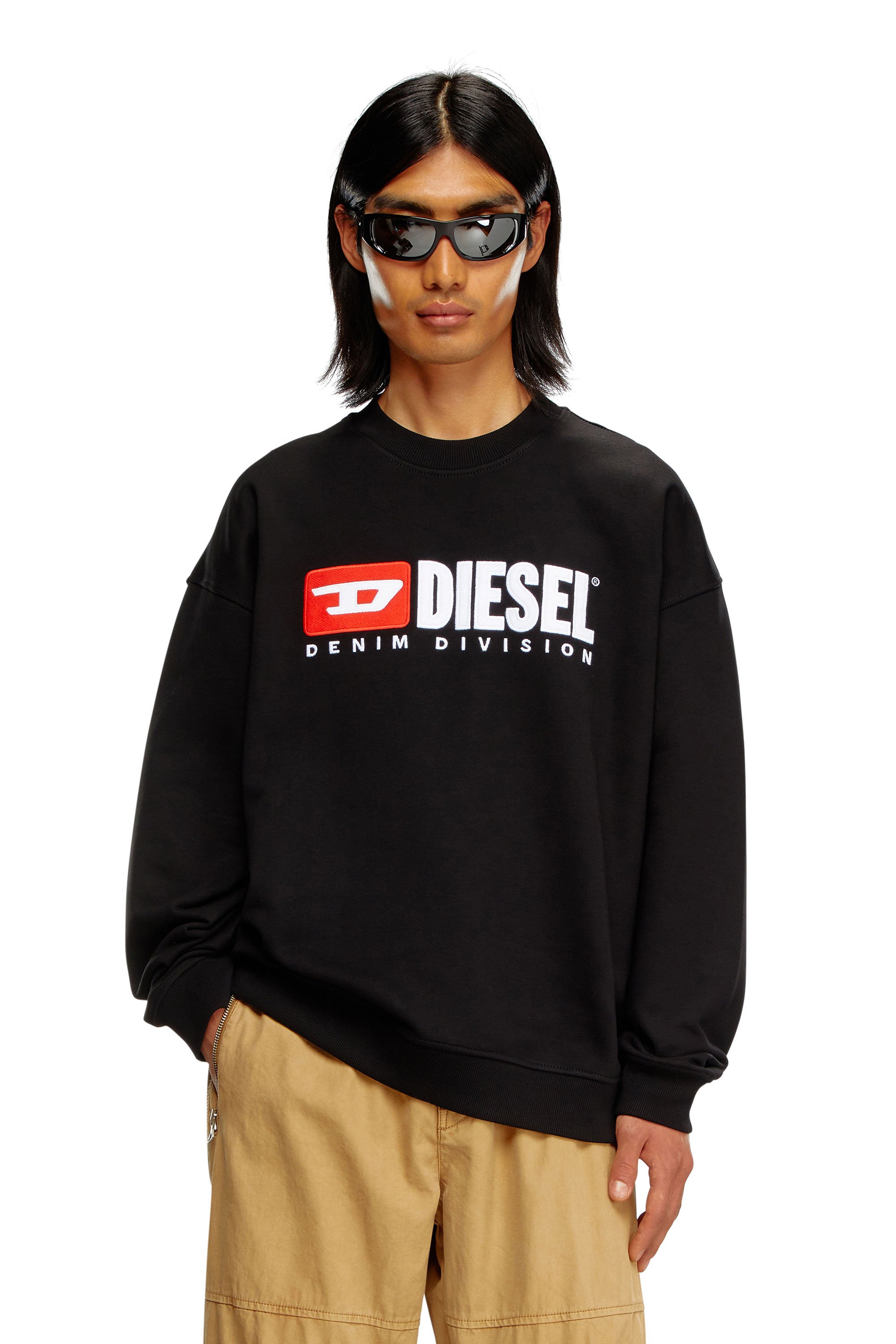 Diesel - S-BOXT-DIV, Sudadera con logotipo Denim Division Hombre in Negro - 1