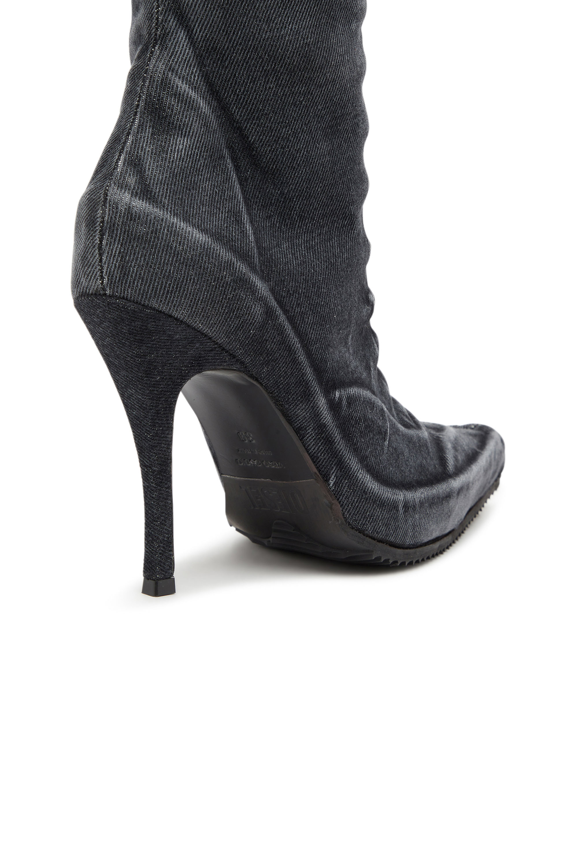 Diesel - D-CLOUD HBT, Woman's D-Cloud-Boot in washed denim in Black - 4