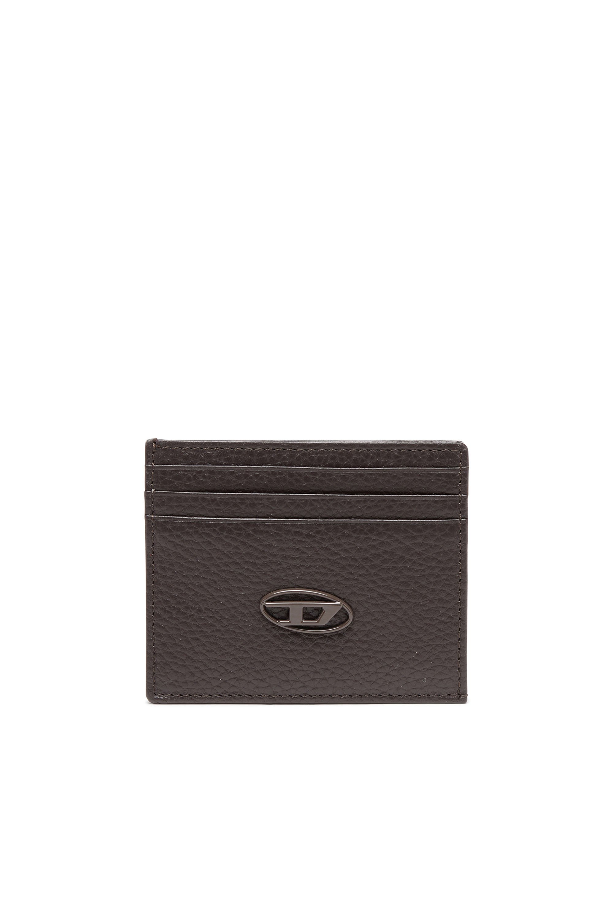 Diesel - CARD CASE, Tarjetero de piel flor Hombre in Marrón - 1