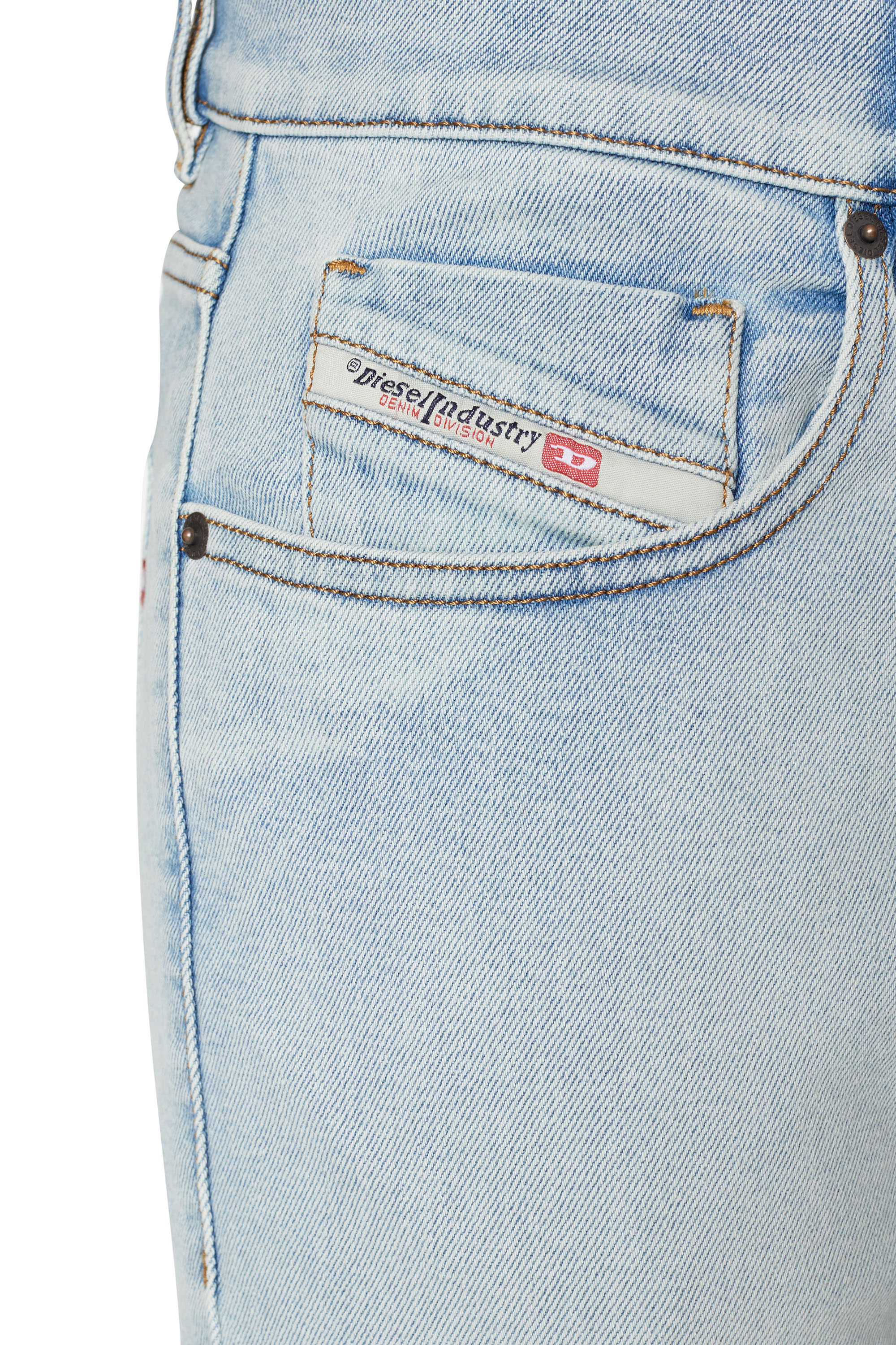 Diesel - Slim Jeans 2019 D-Strukt 09C08, Man's Slim Jeans - 2019 D-Strukt in Light Blue - 8