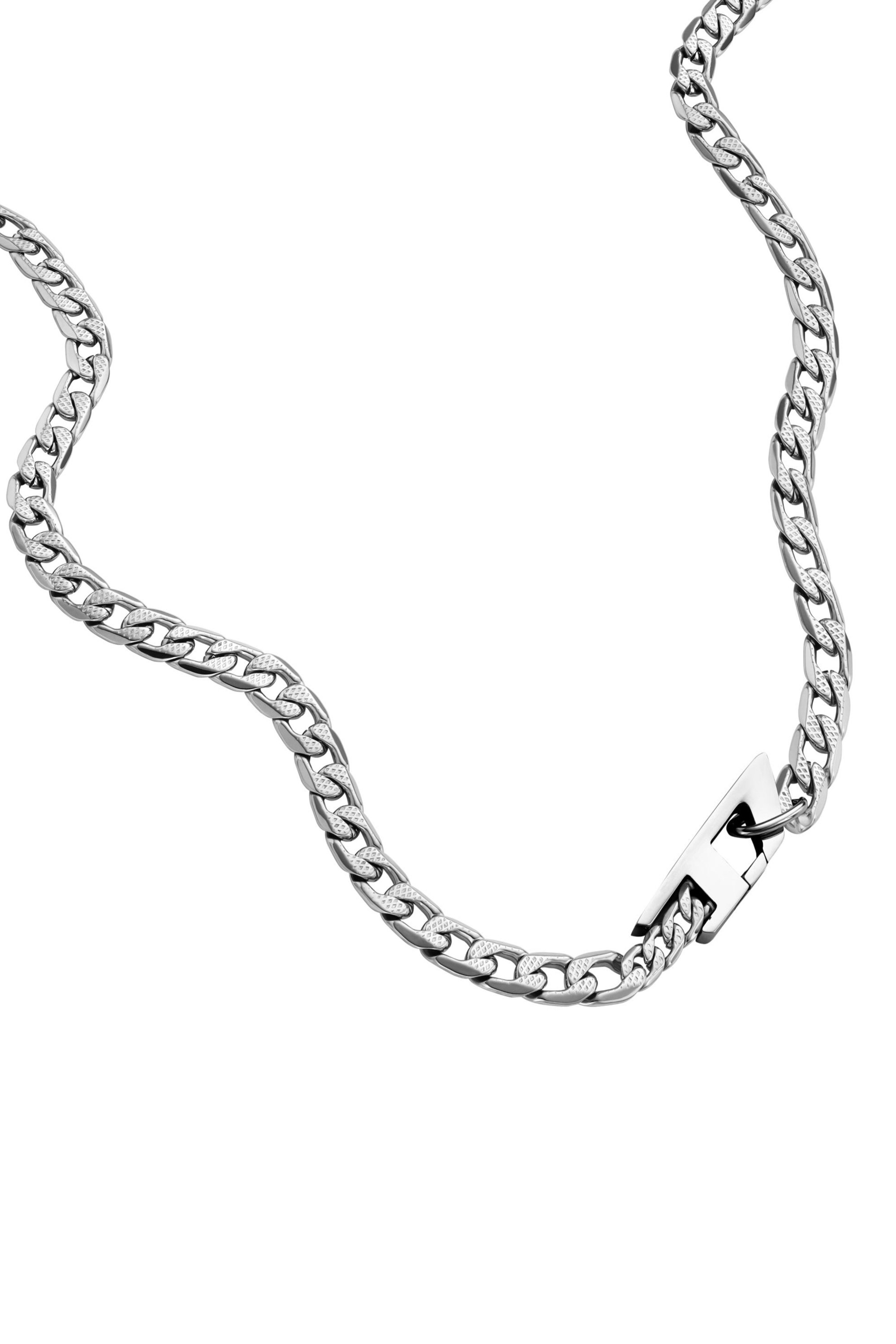 Diesel - DX1497, Collar de cadena de acero inoxidable Unisex in Plateado - 1