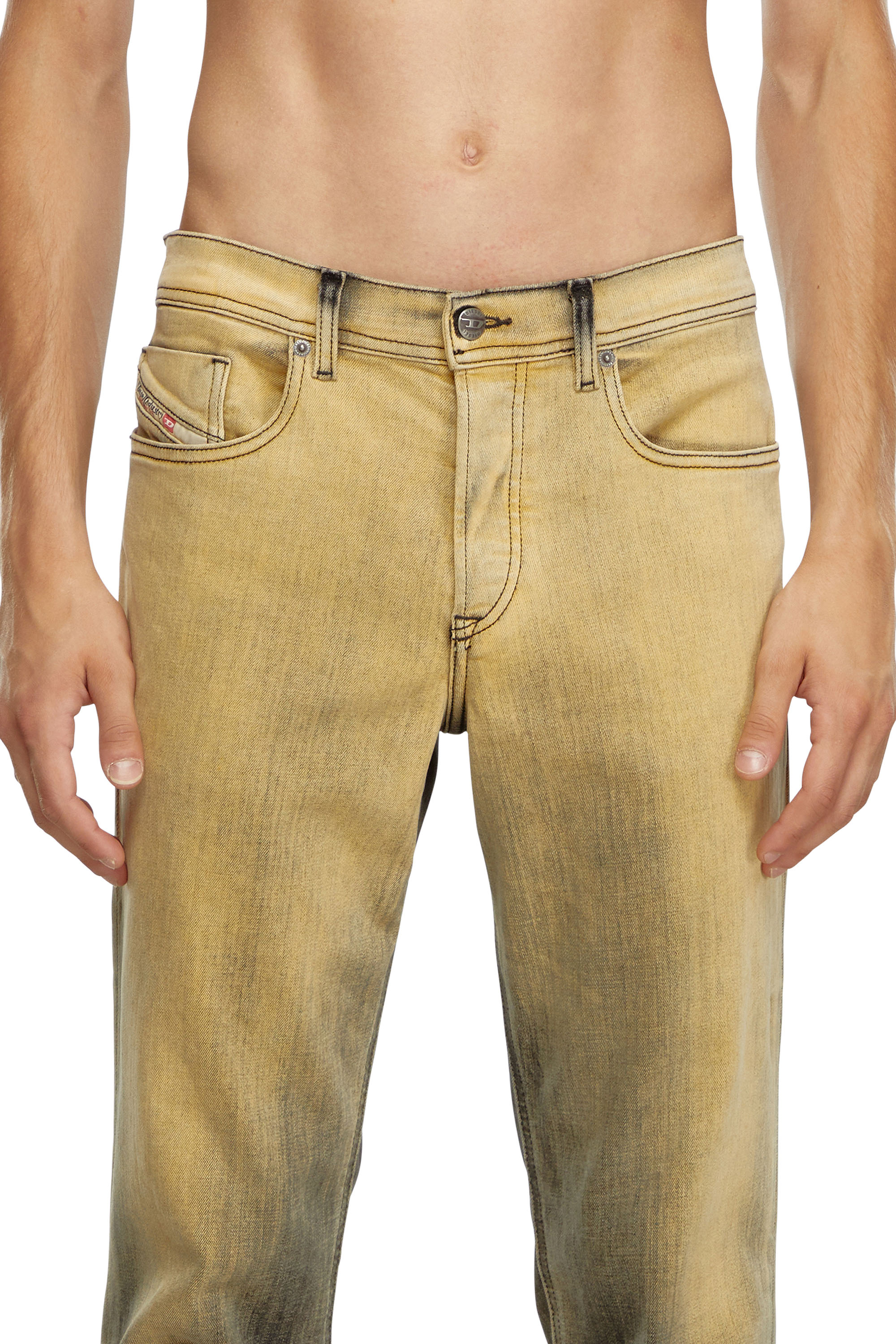 Diesel - Regular Jeans 2023 D-Finitive 09J85 Hombre, Negro/Amarillo - 5