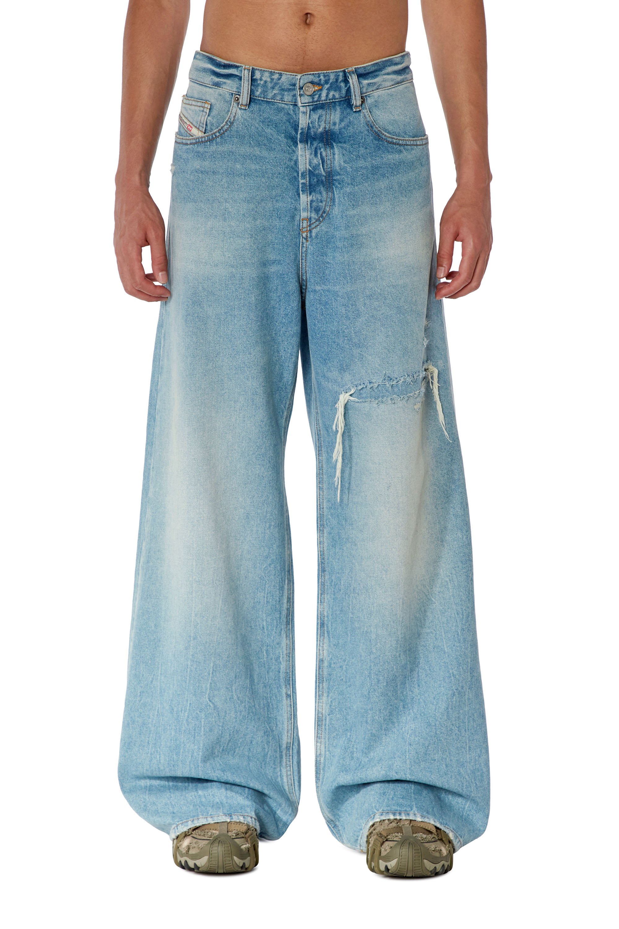 Diesel - Relaxed Jeans D-Rise 09E25 Hombre, Azul Claro - 1