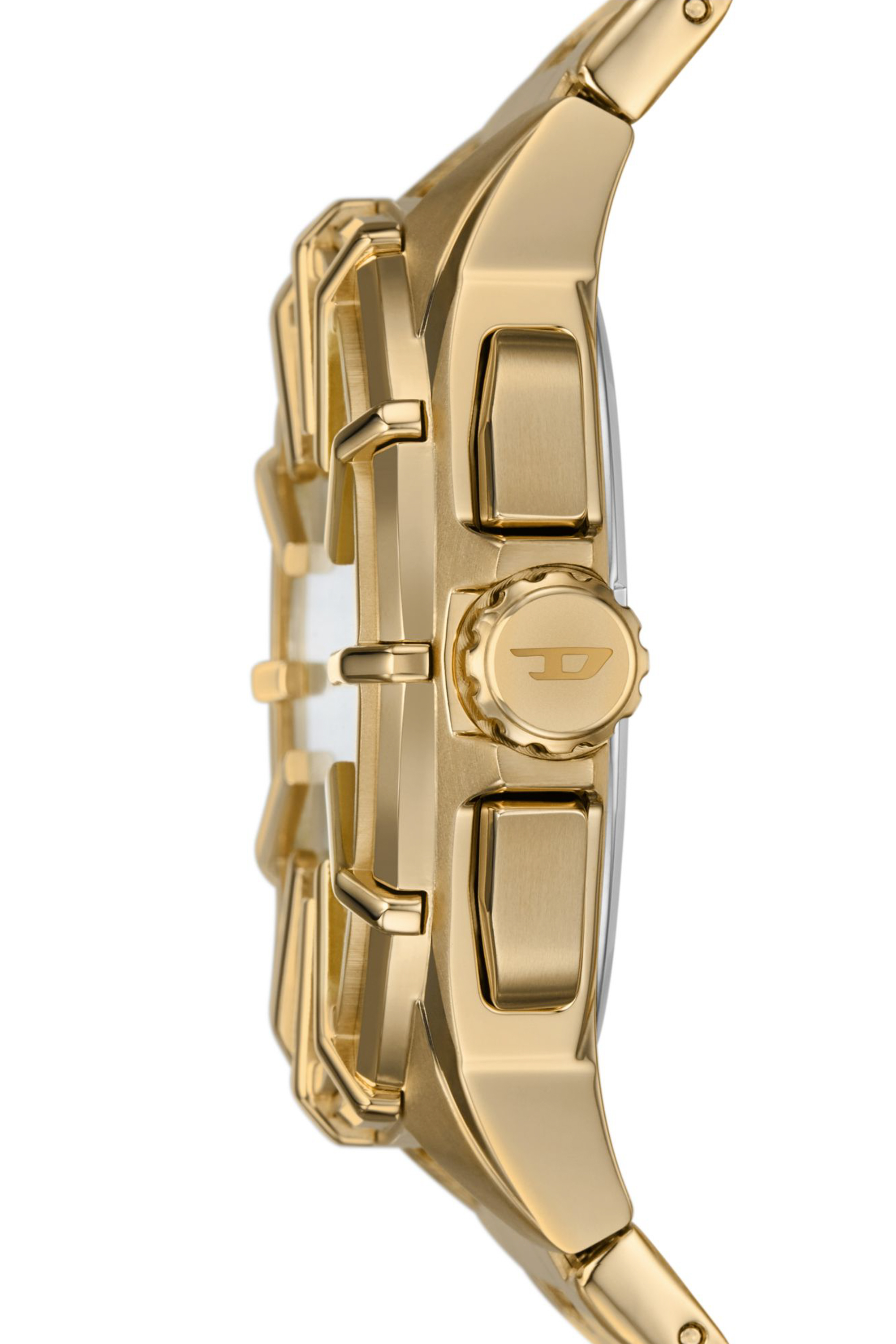 Diesel - DZ4659, Man's Framed gold-tone stainless steel watch in Gold - 3