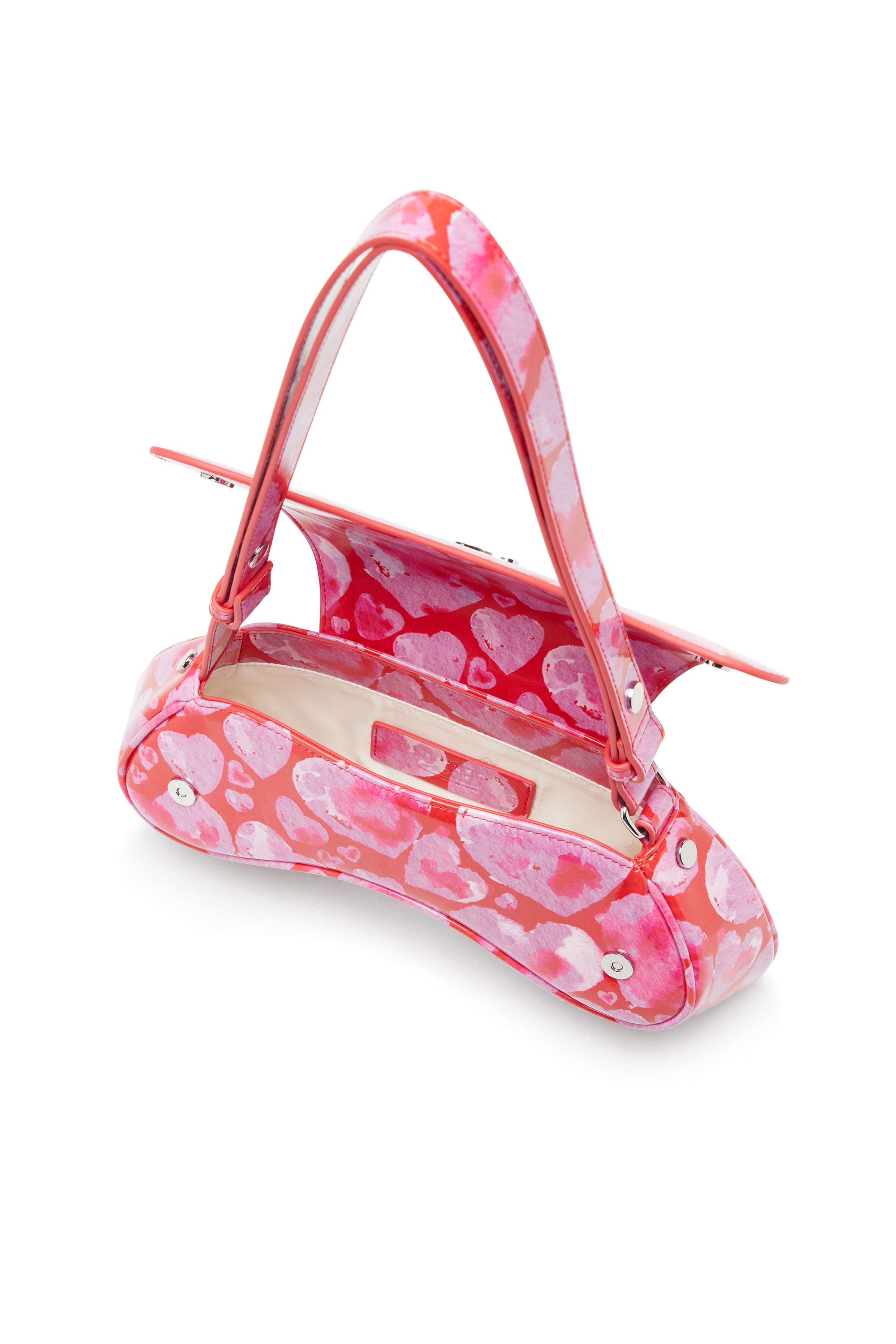 Diesel - ST VALENTINE-PLAY CROSSBODY, St Valentine-Play-Bandolera con estampado de corazón all-over Mujer in Rosa - 4