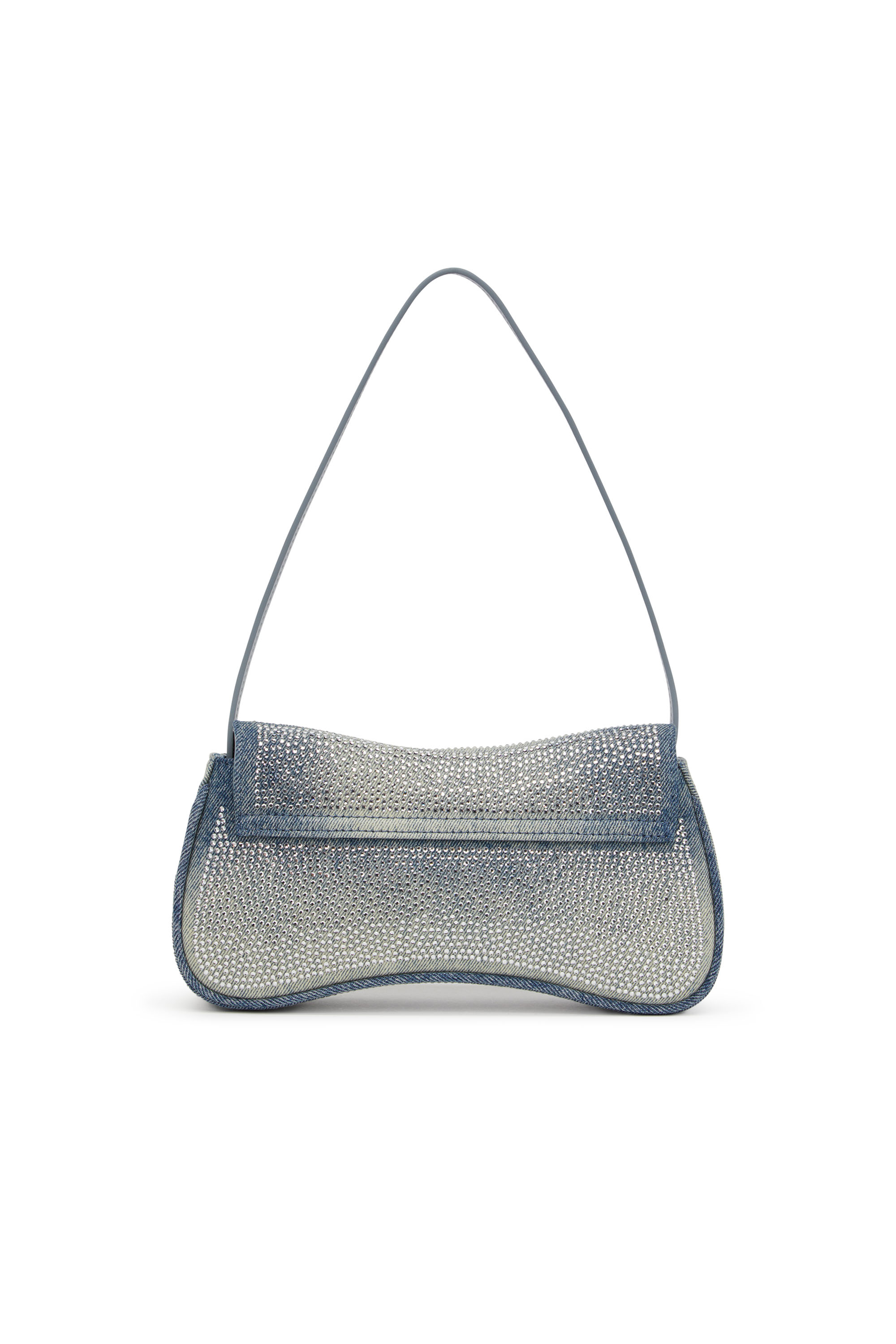 Diesel - PLAY CLUTCH, Play-Clutch de denim solarizado con cristales Mujer in Azul marino - 2