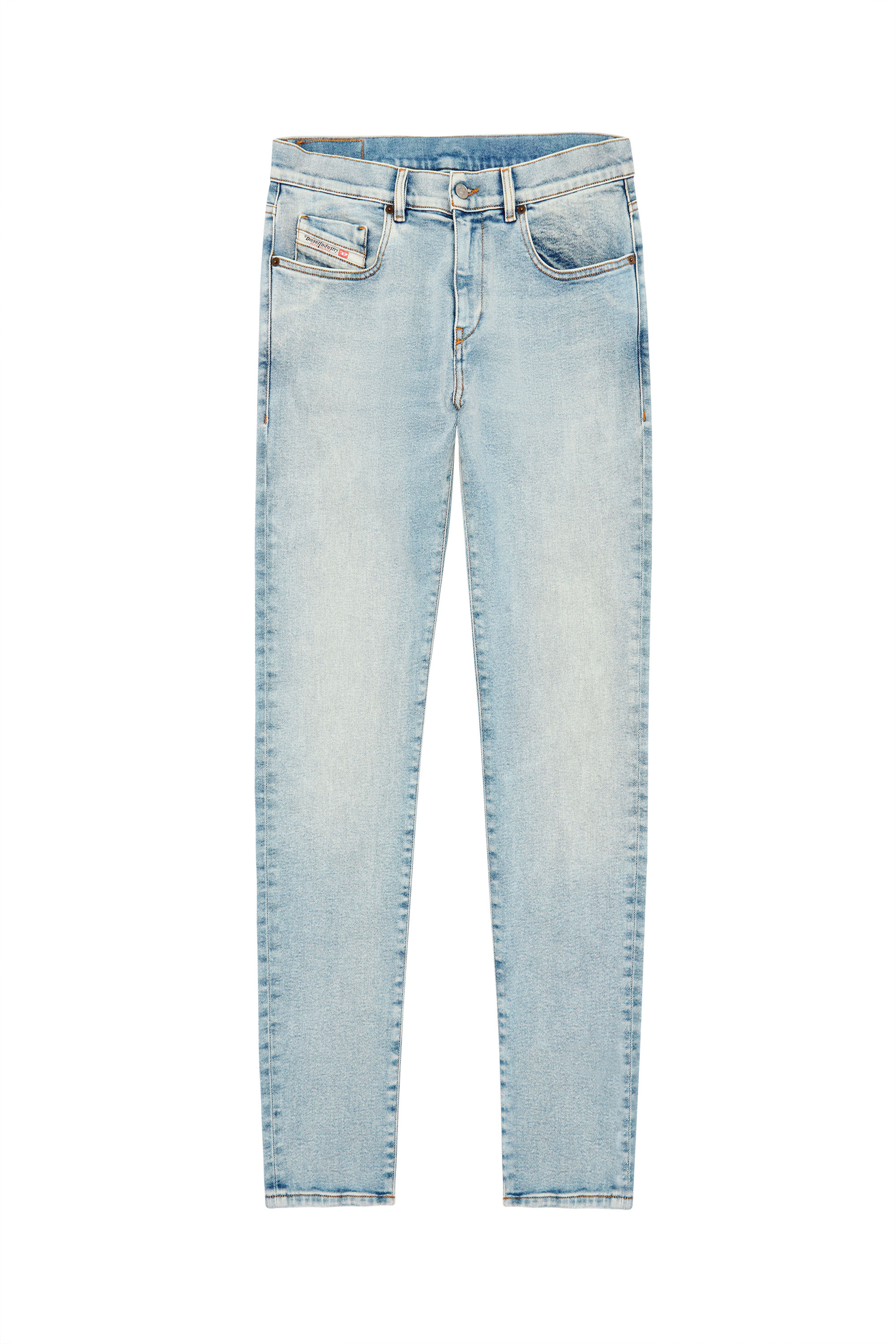 Diesel - Slim Jeans 2019 D-Strukt 09C08, Man's Slim Jeans - 2019 D-Strukt in Light Blue - 4