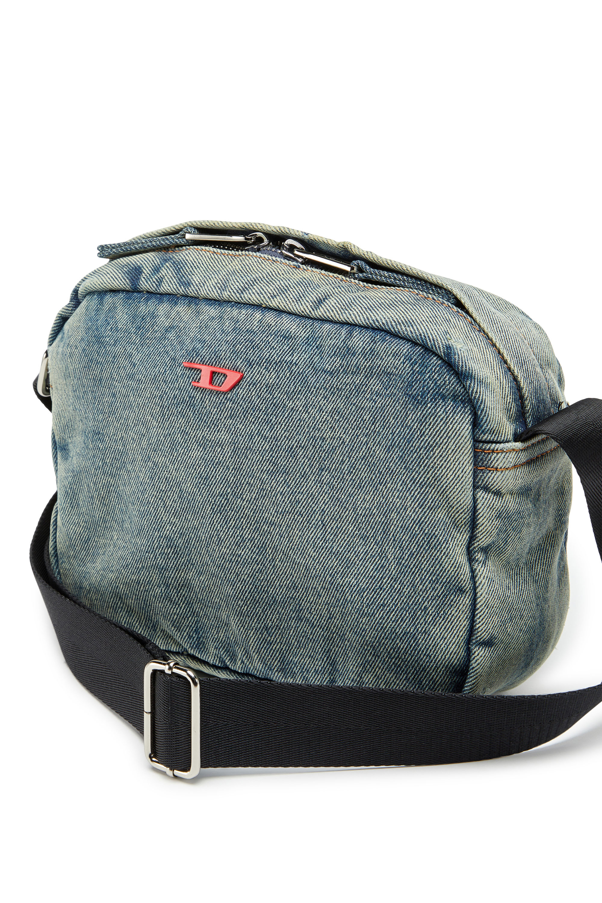 Diesel - RAVE CAMERA BAG X, Rave-Bolso tipo cámara de denim solarizado Hombre in Azul marino - 5