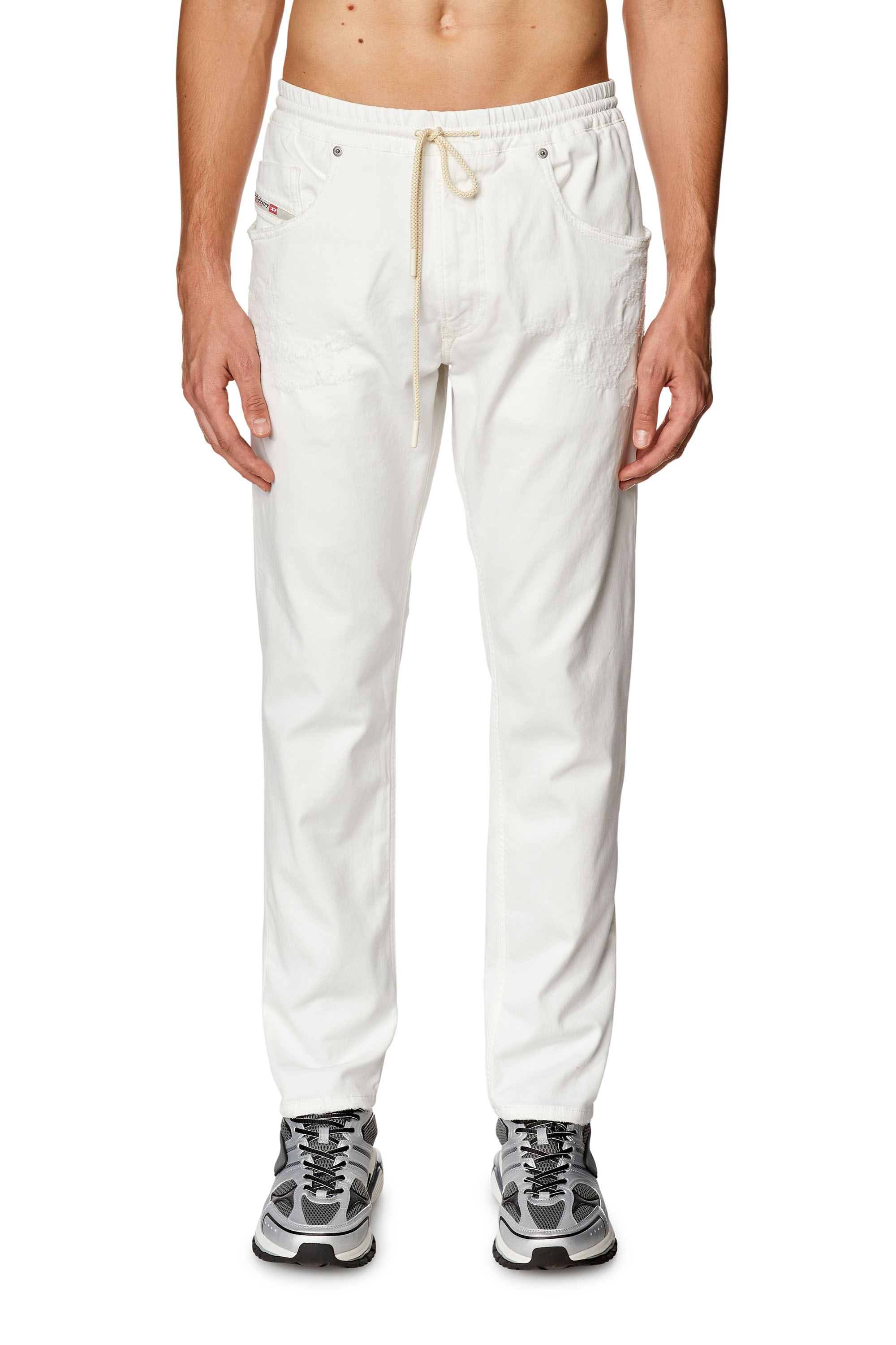 Diesel - Man's Regular 2030 D-Krooley Joggjeans® 068HV, White - 1