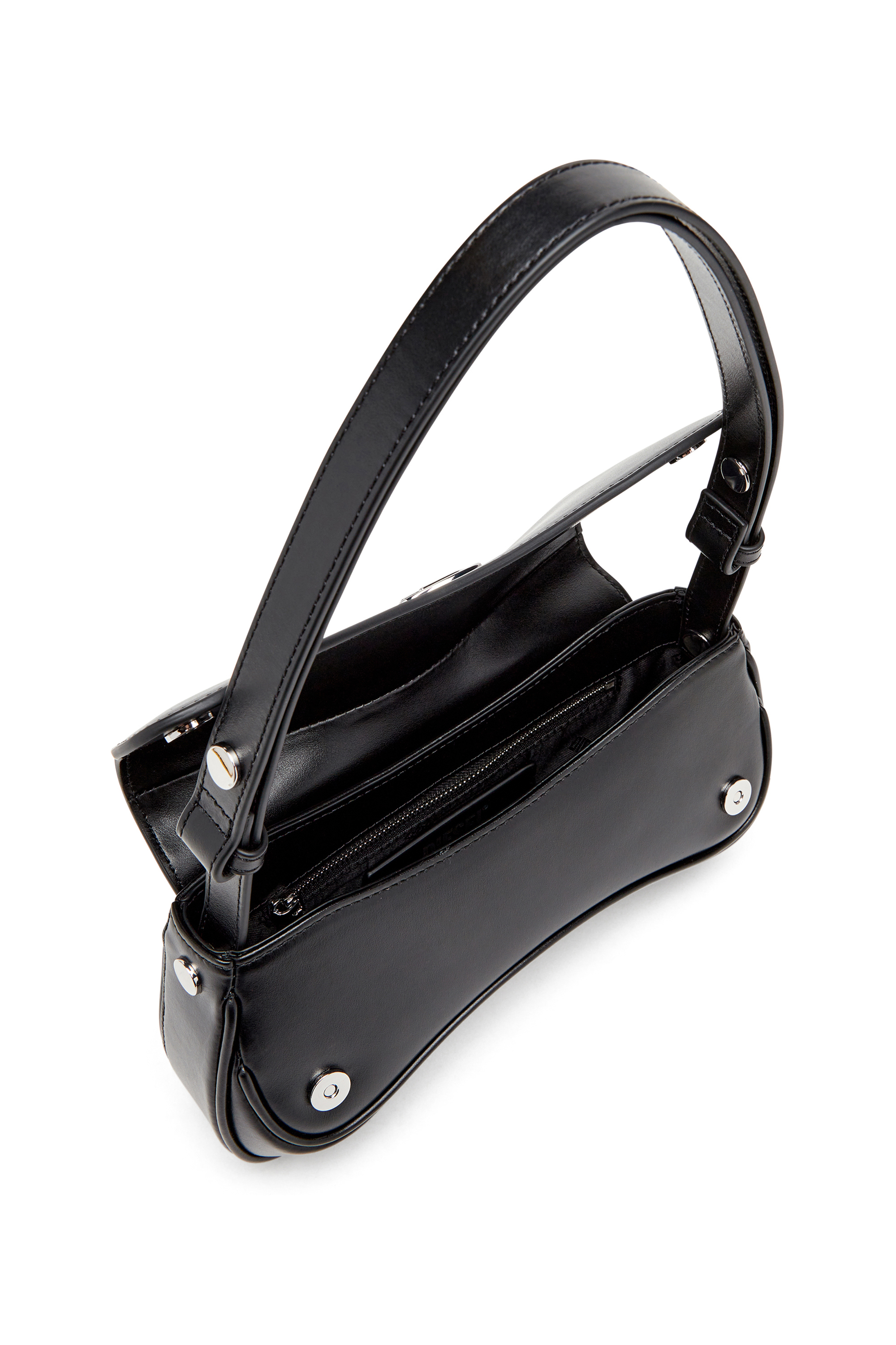 Diesel - PLAY CLUTCH, Bolso de hombro de cuero semibrillante Mujer in Negro - 4