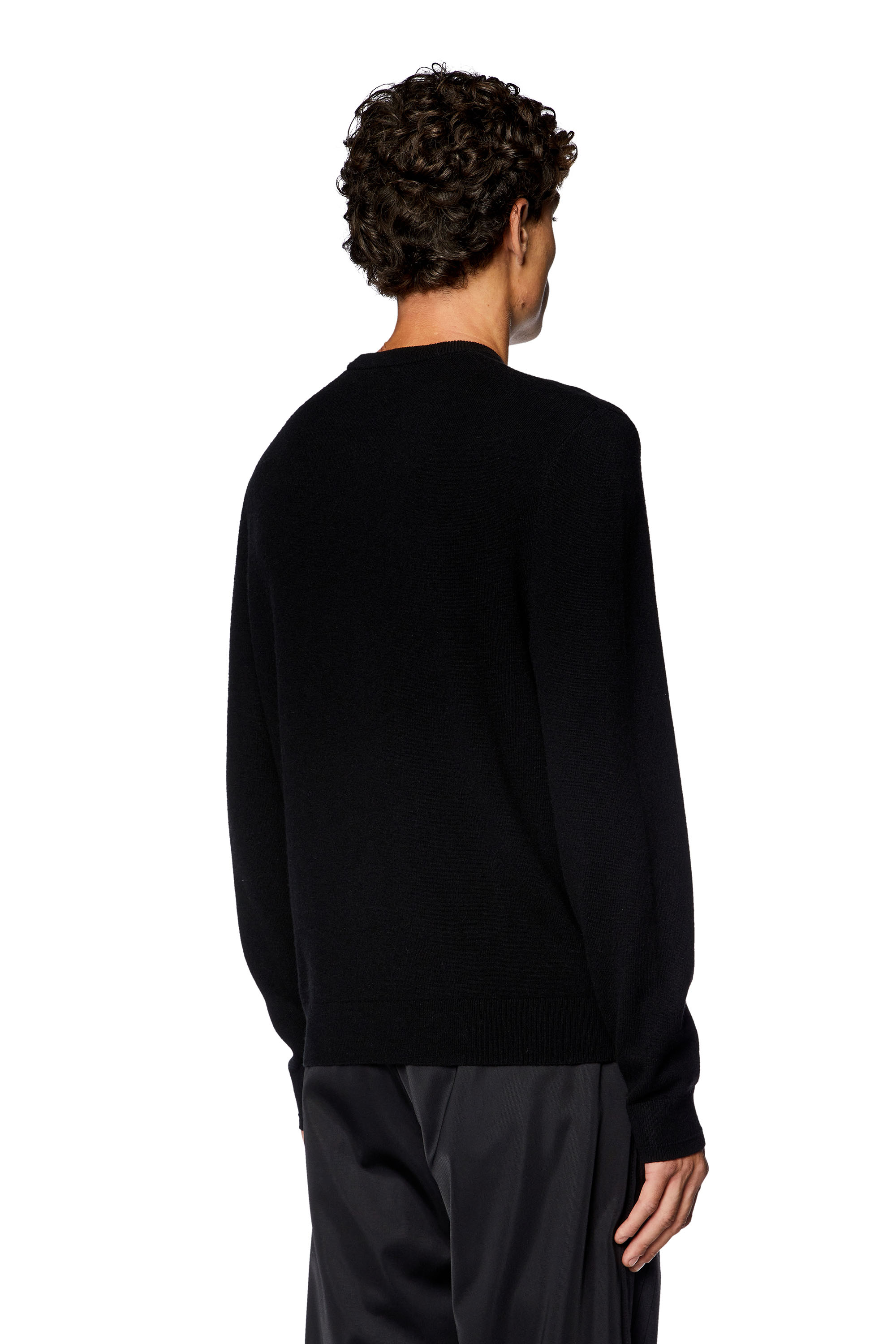 Diesel - K-VIERI, Man's Wool and cashmere jumper in Black - 3